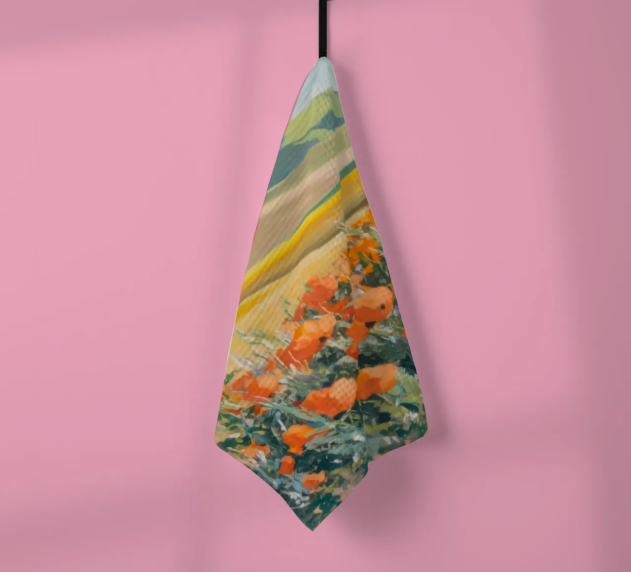 Patchwork de coquelicots orange torchon de Angkasa Mist