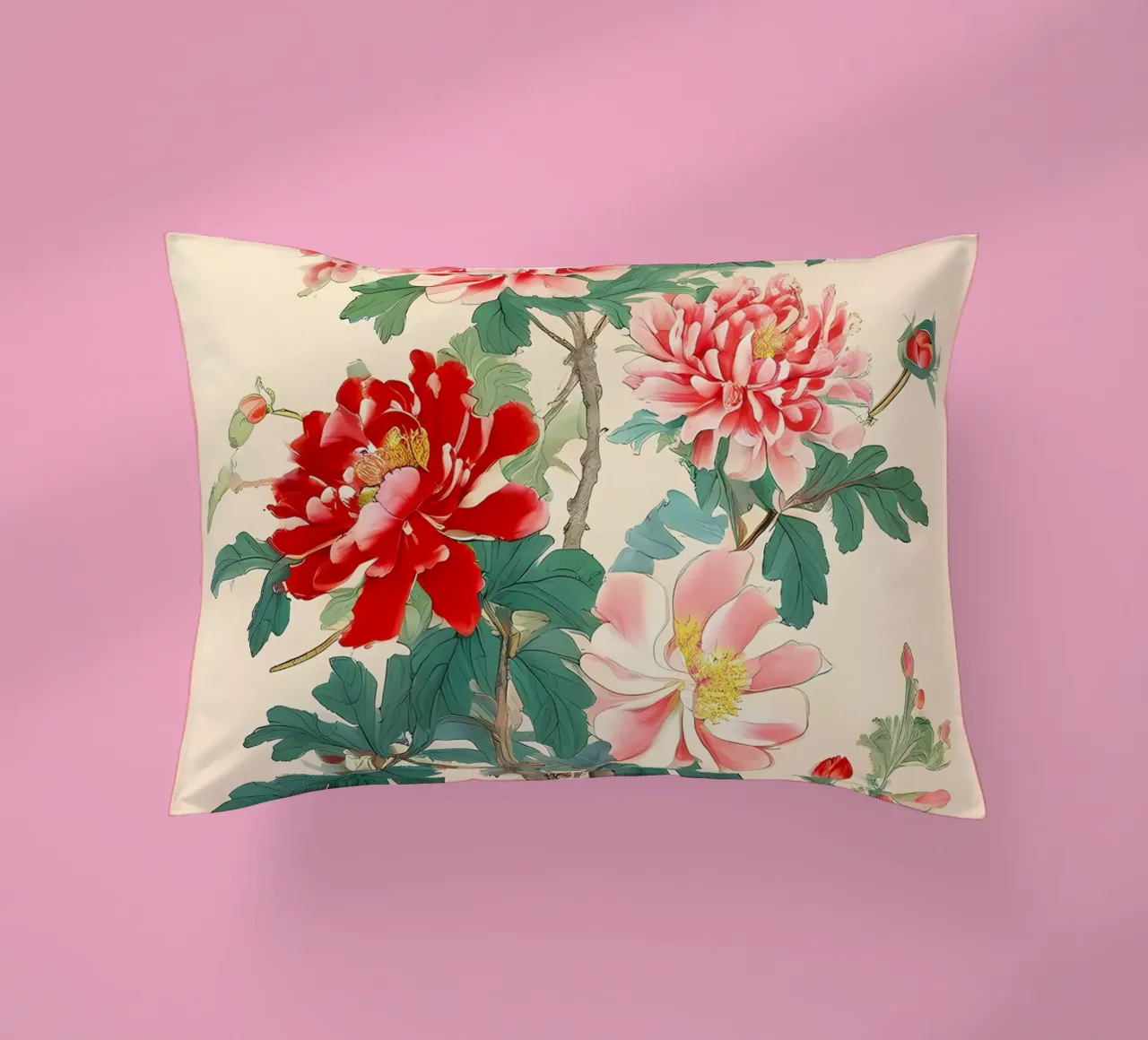 Eleganza dei fiori di peonia cuscino da Artistic-shop