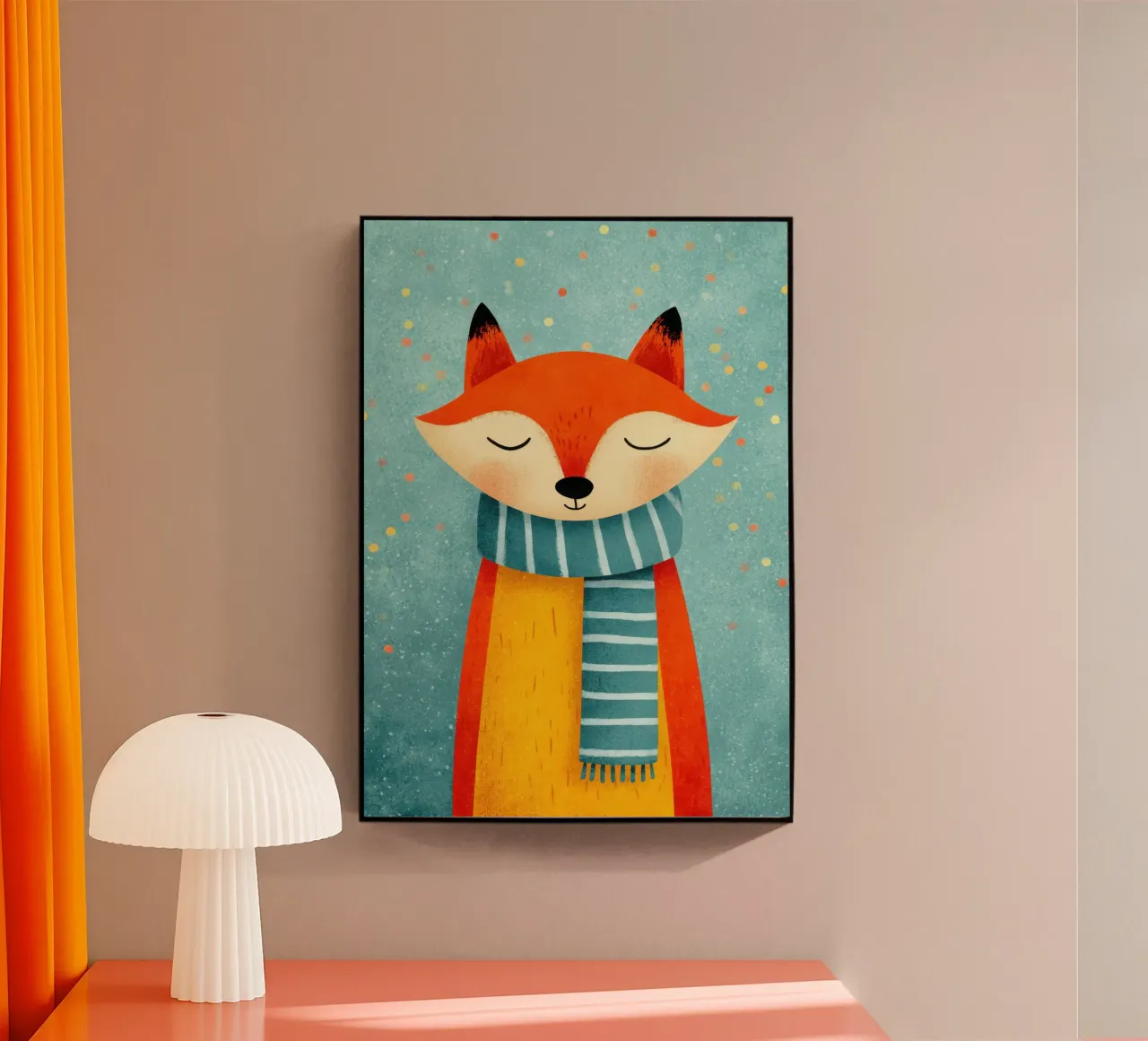 Volpe rossa con sciarpa plexiglass da Atelier Ballon