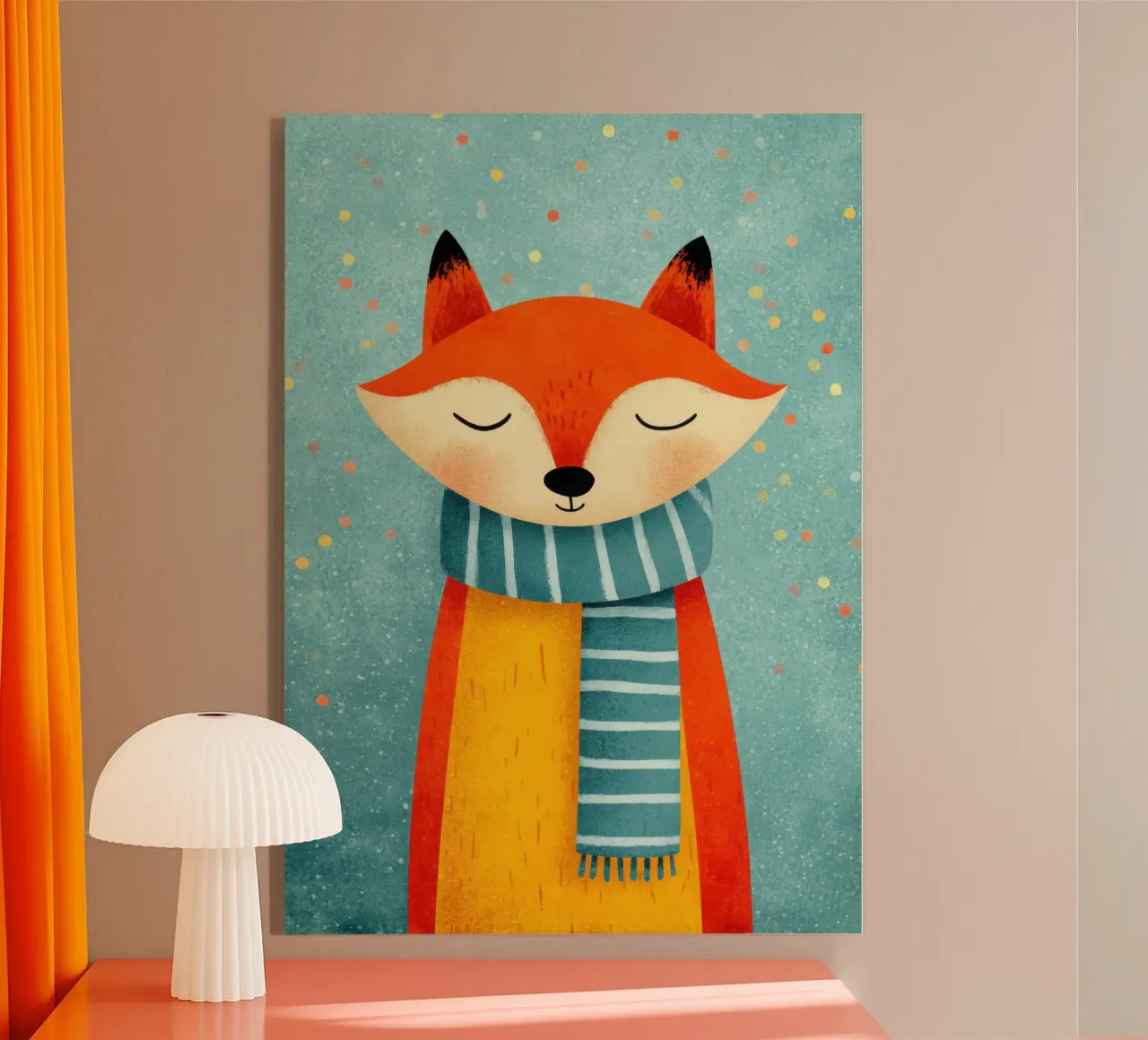 Volpe rossa con sciarpa plexiglass da Atelier Ballon