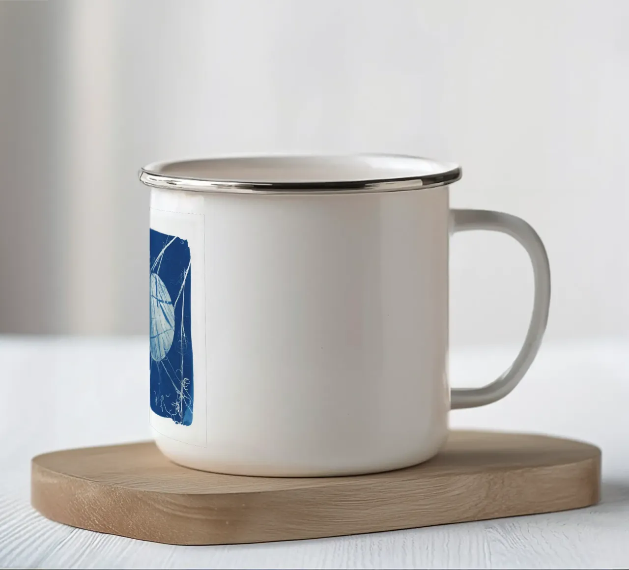 Cianotipia #2 tazza in smalto da Inge Hauser Illustration