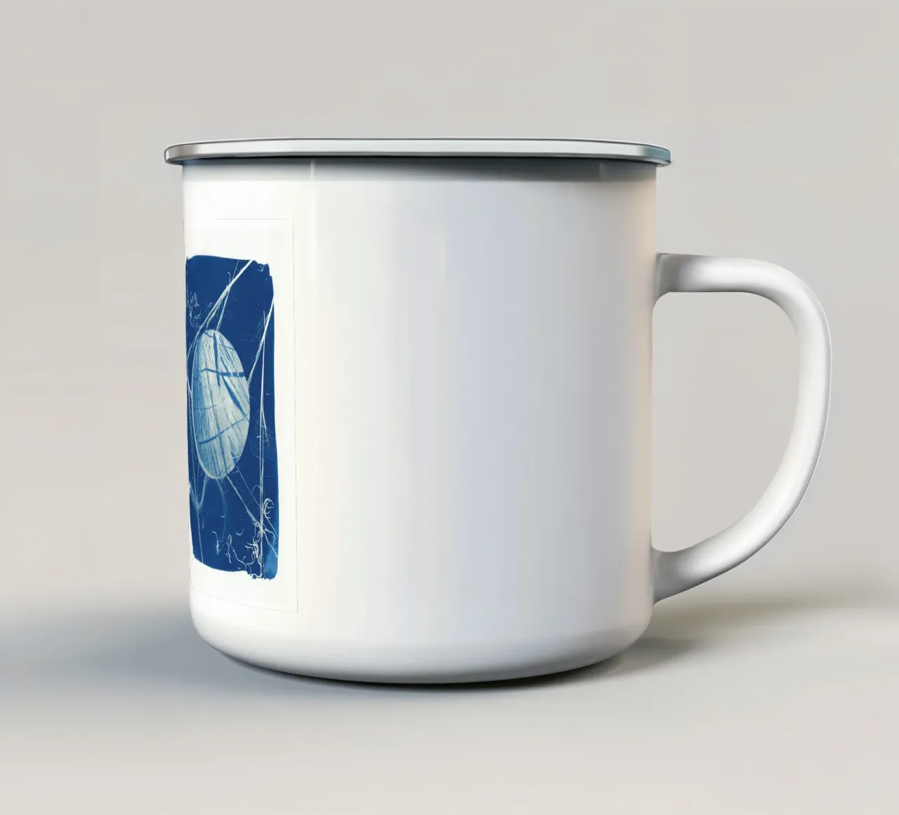 Cianotipia #2 tazza in smalto da Inge Hauser Illustration