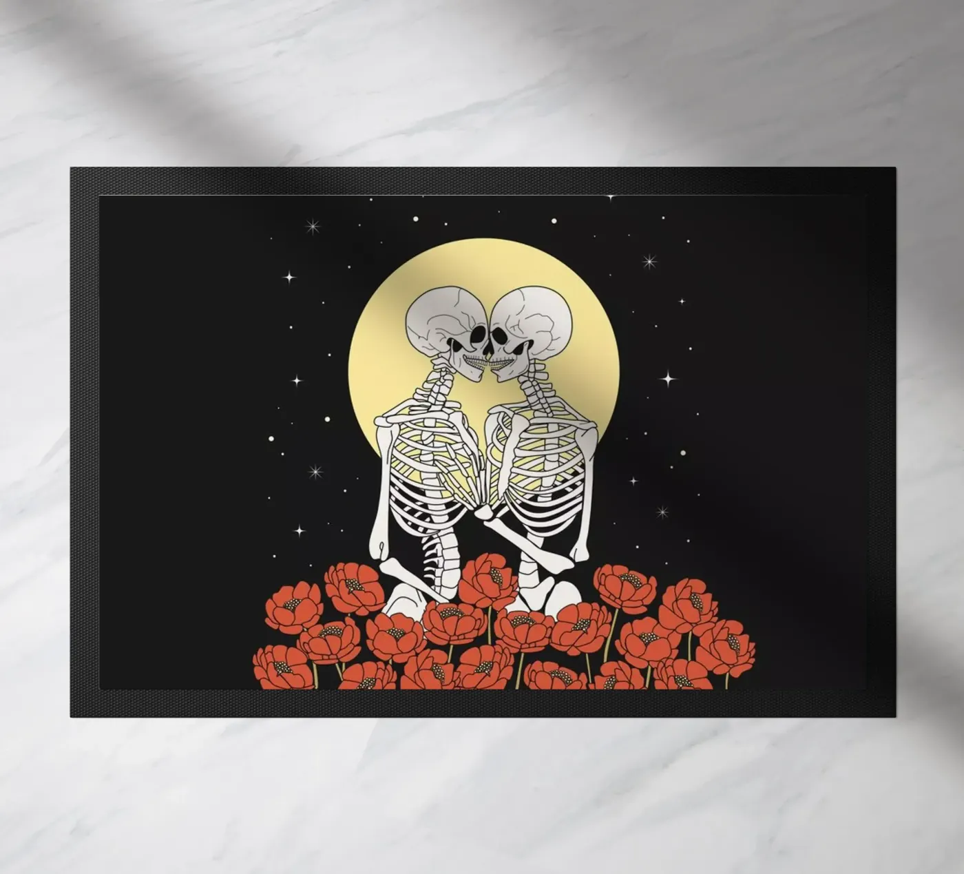 The Skeleton Lovers doormat by cafelab