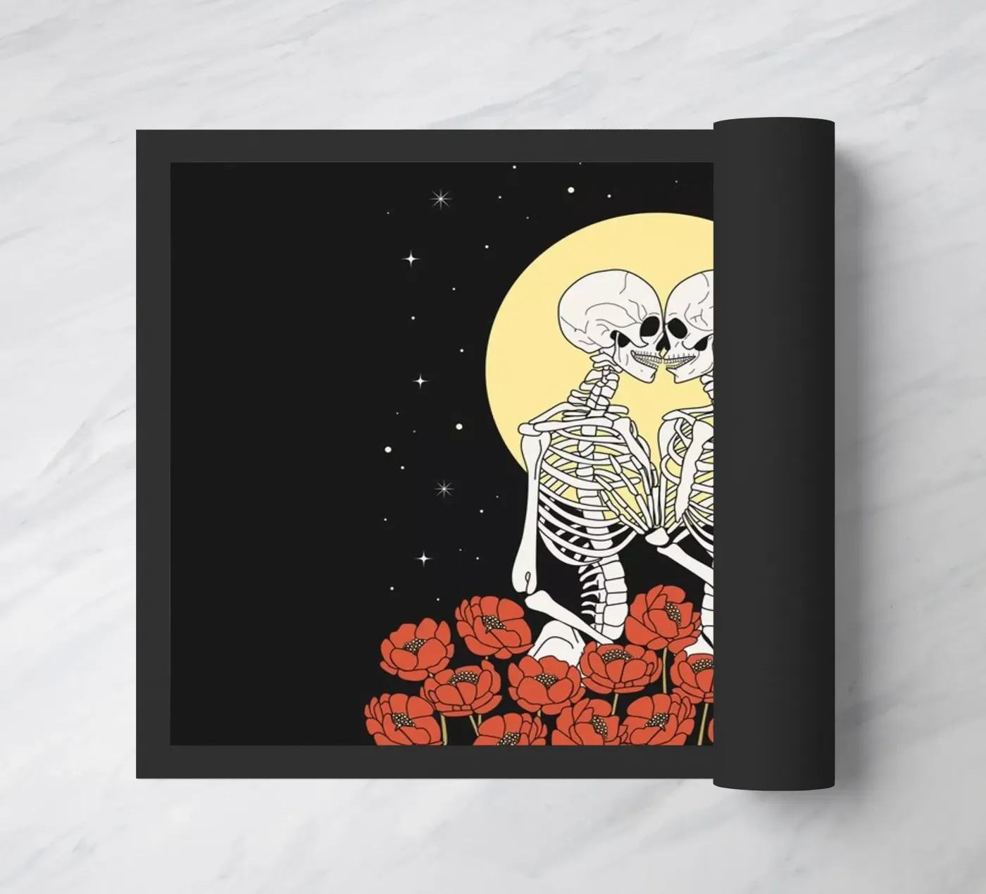 The Skeleton Lovers doormat by cafelab