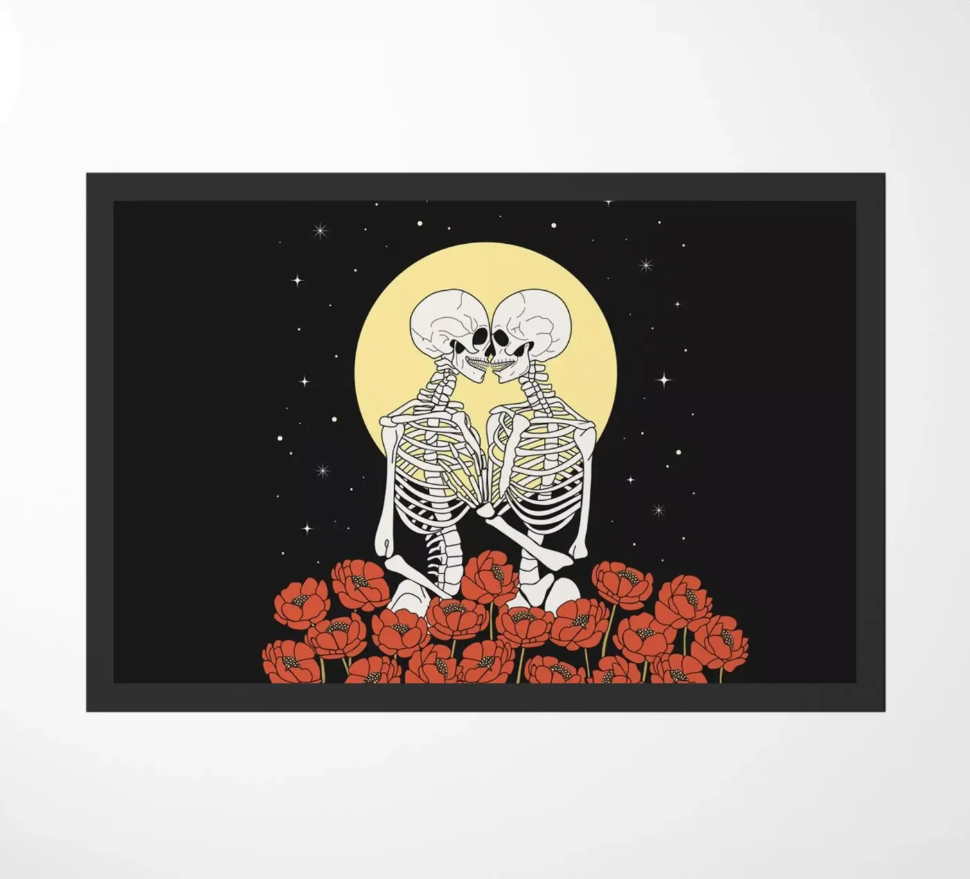 The Skeleton Lovers doormat by cafelab