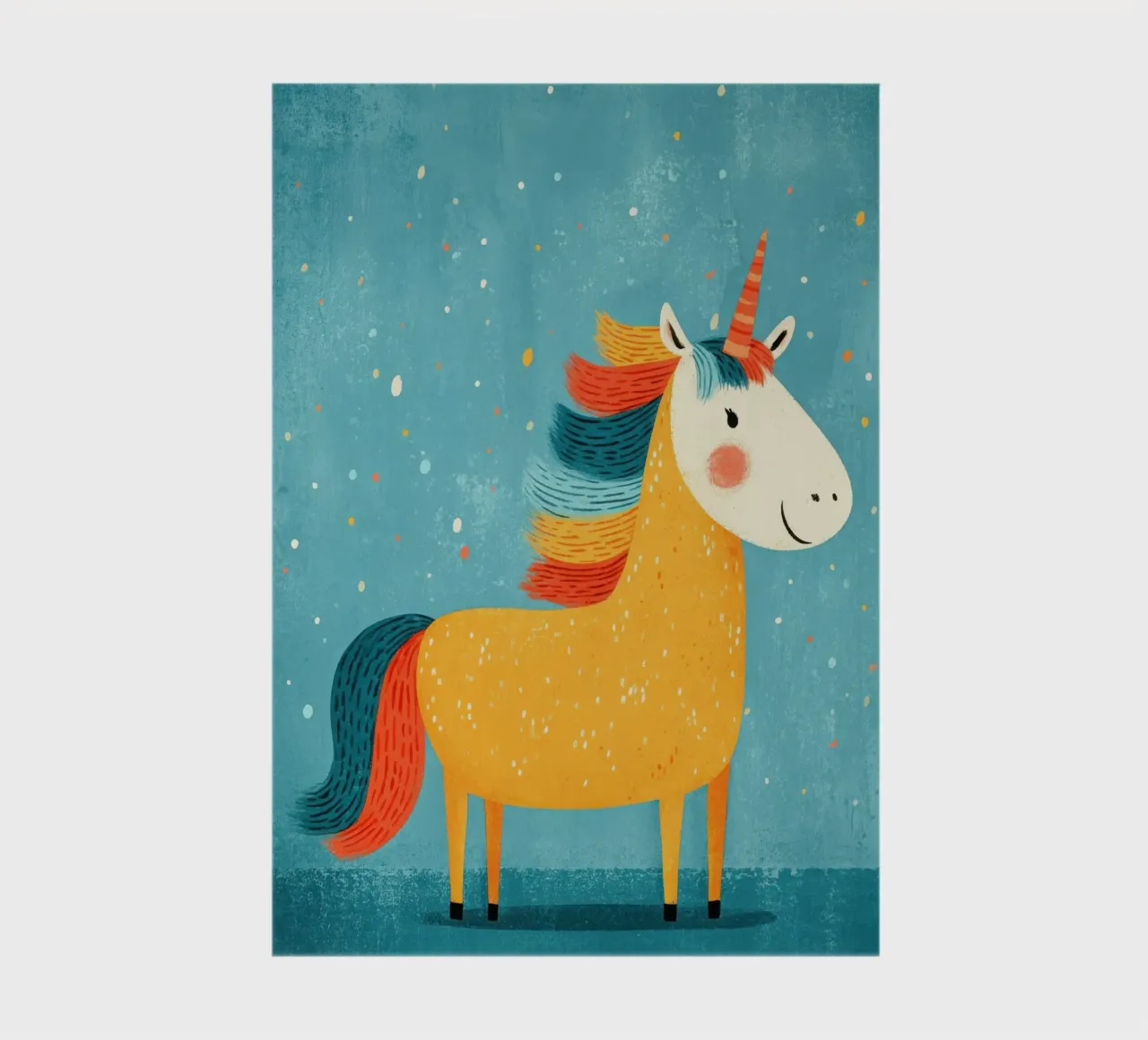 Schattige illustratie van gele eenhoorn notitieboek van Atelier Ballon