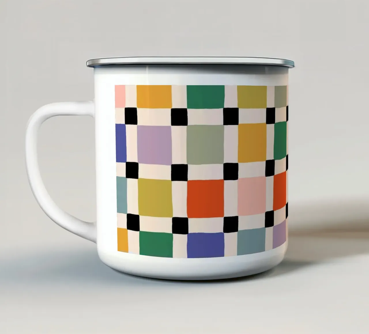 Àlex Roda - Happy Checker tazza in smalto da The Artcircle