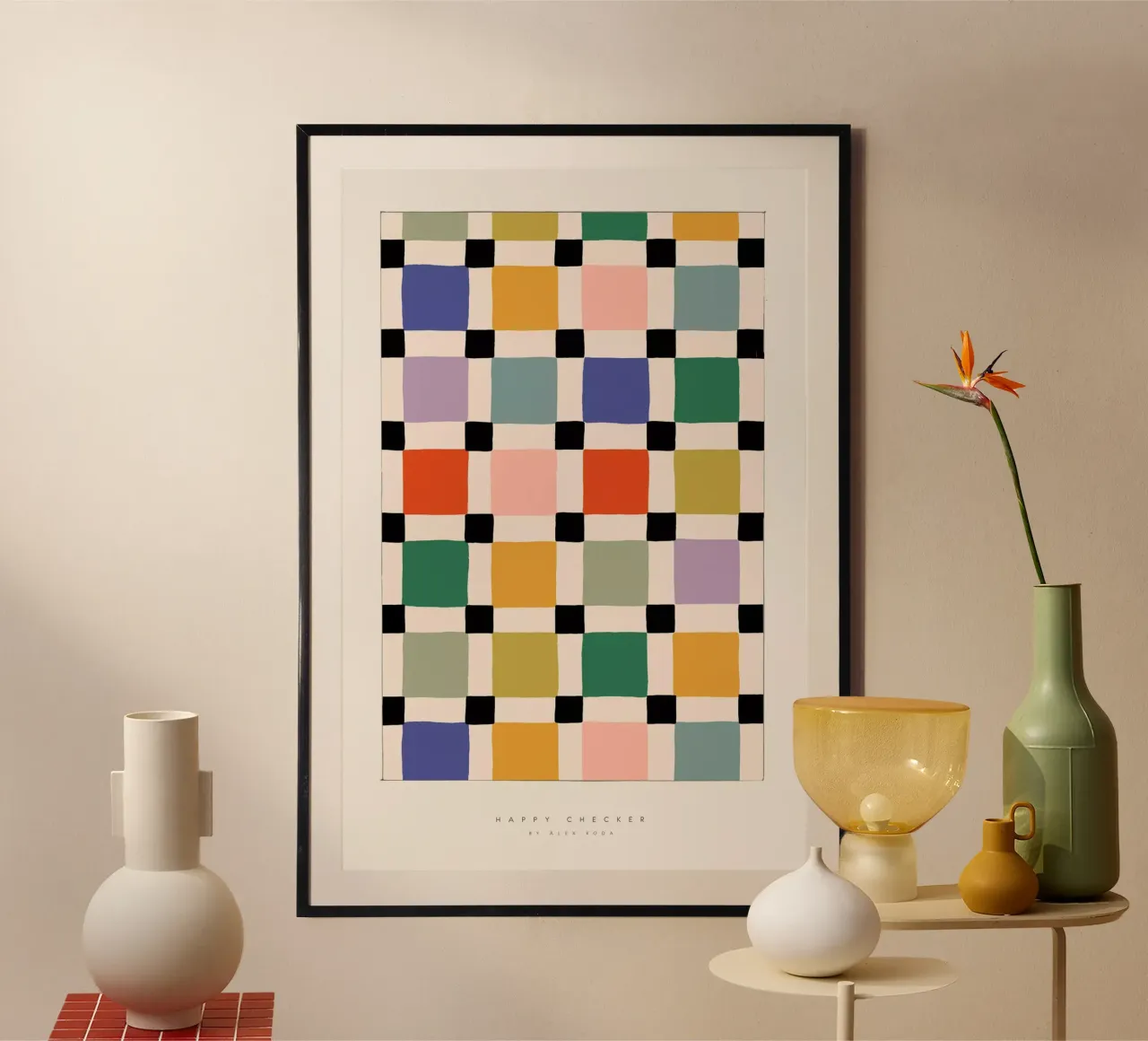 Àlex Roda - Happy Checker carta hahnemühle da The Artcircle