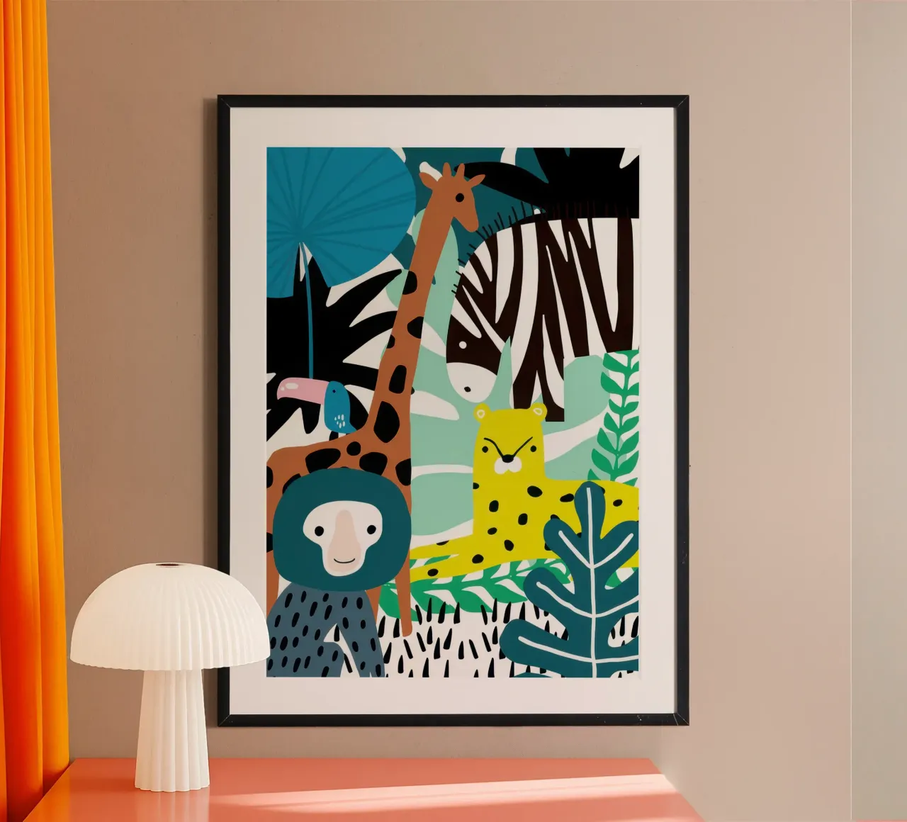 Dschungel-Tier-Collage Poster von Panait Ivascu