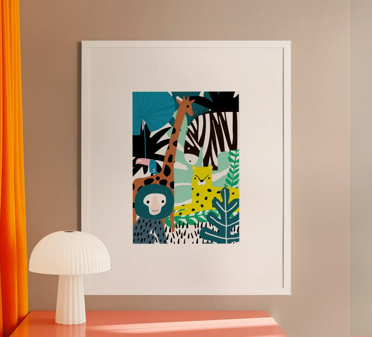 Dschungel-Tier-Collage Poster von Panait Ivascu