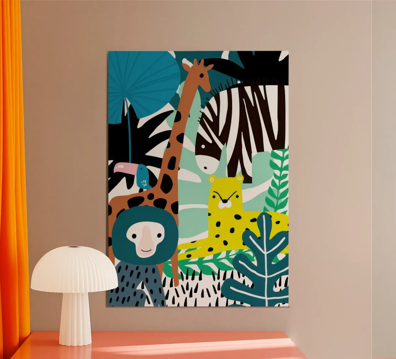 Dschungel-Tier-Collage Poster von Panait Ivascu