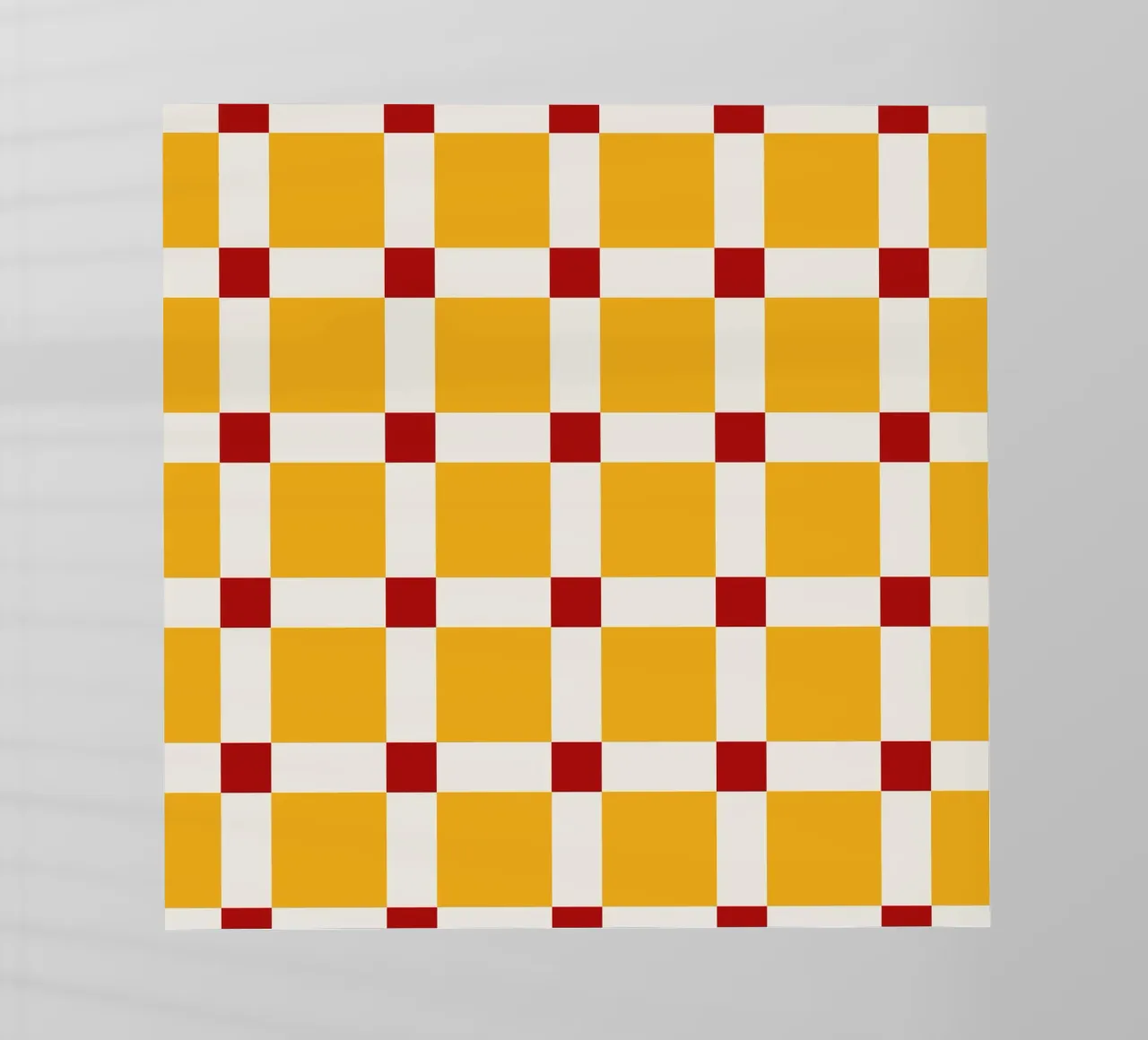 Mid Century Checks Yellow Red pellicola backlit da TijanaArtStudio88