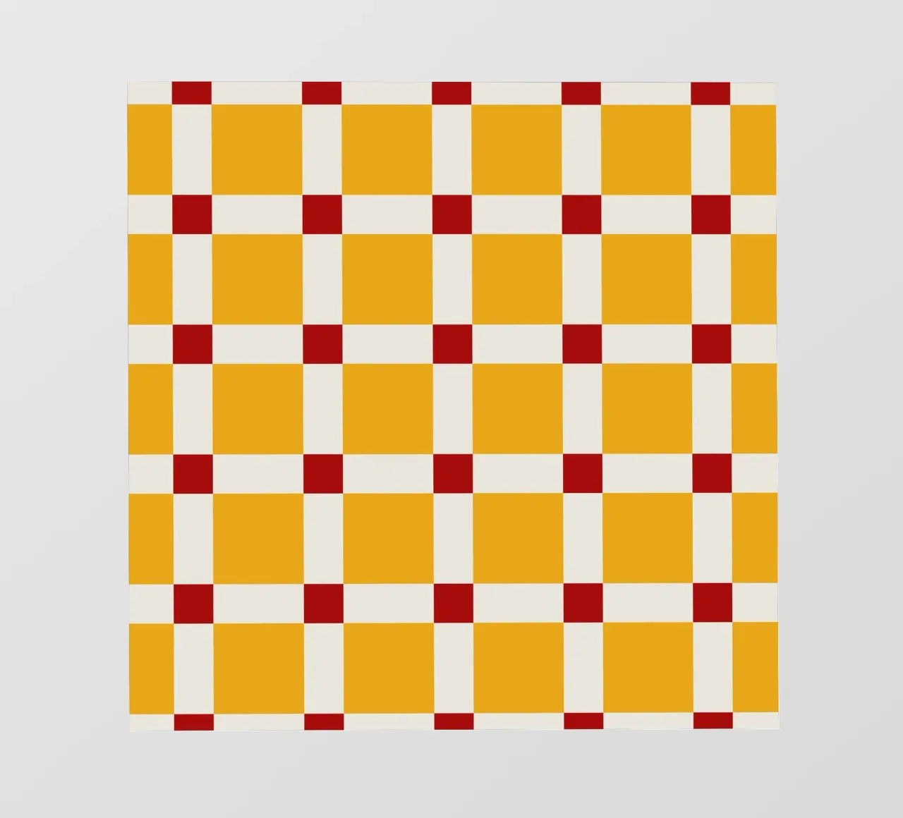Mid Century Checks Yellow Red pellicola backlit da TijanaArtStudio88