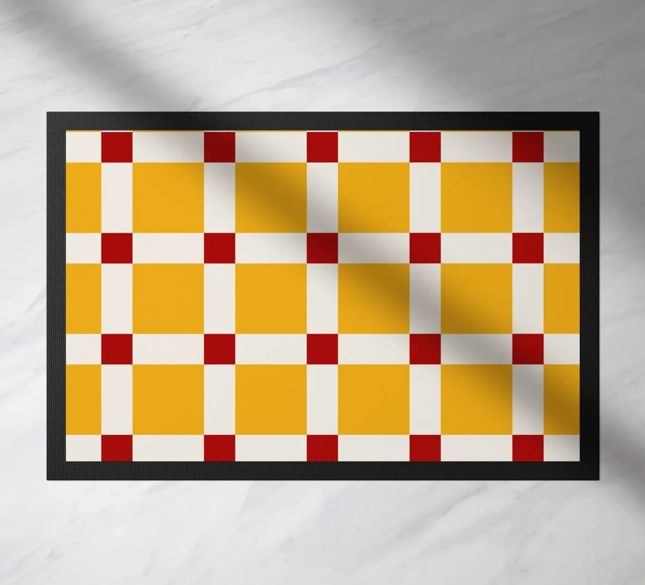 Mid Century Checks Yellow Red zerbino da TijanaArtStudio88