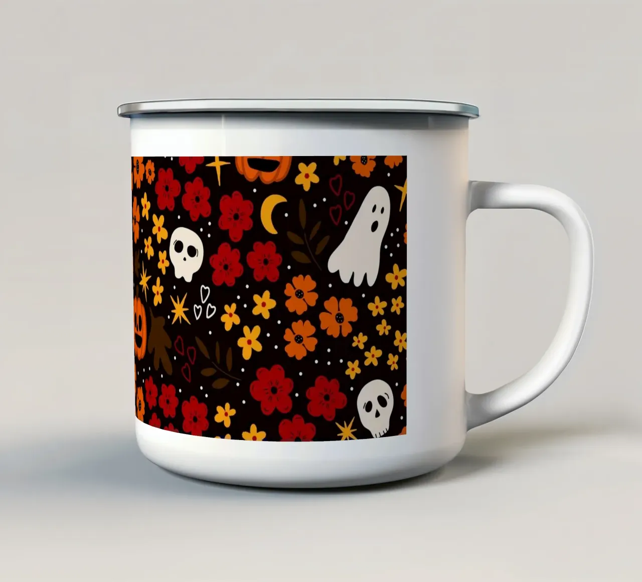 Bootiful Blooms October Harvest Orange tazza in smalto da TijanaArtStudio88