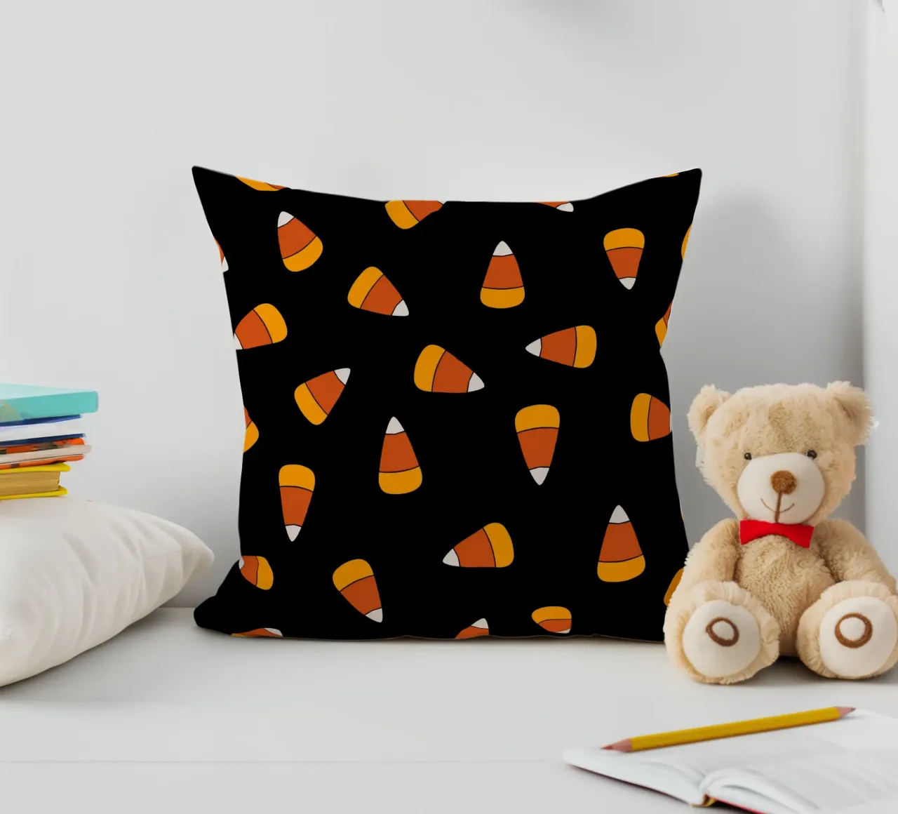 Candy corn pattern Halloween cuscino da TijanaArtStudio88
