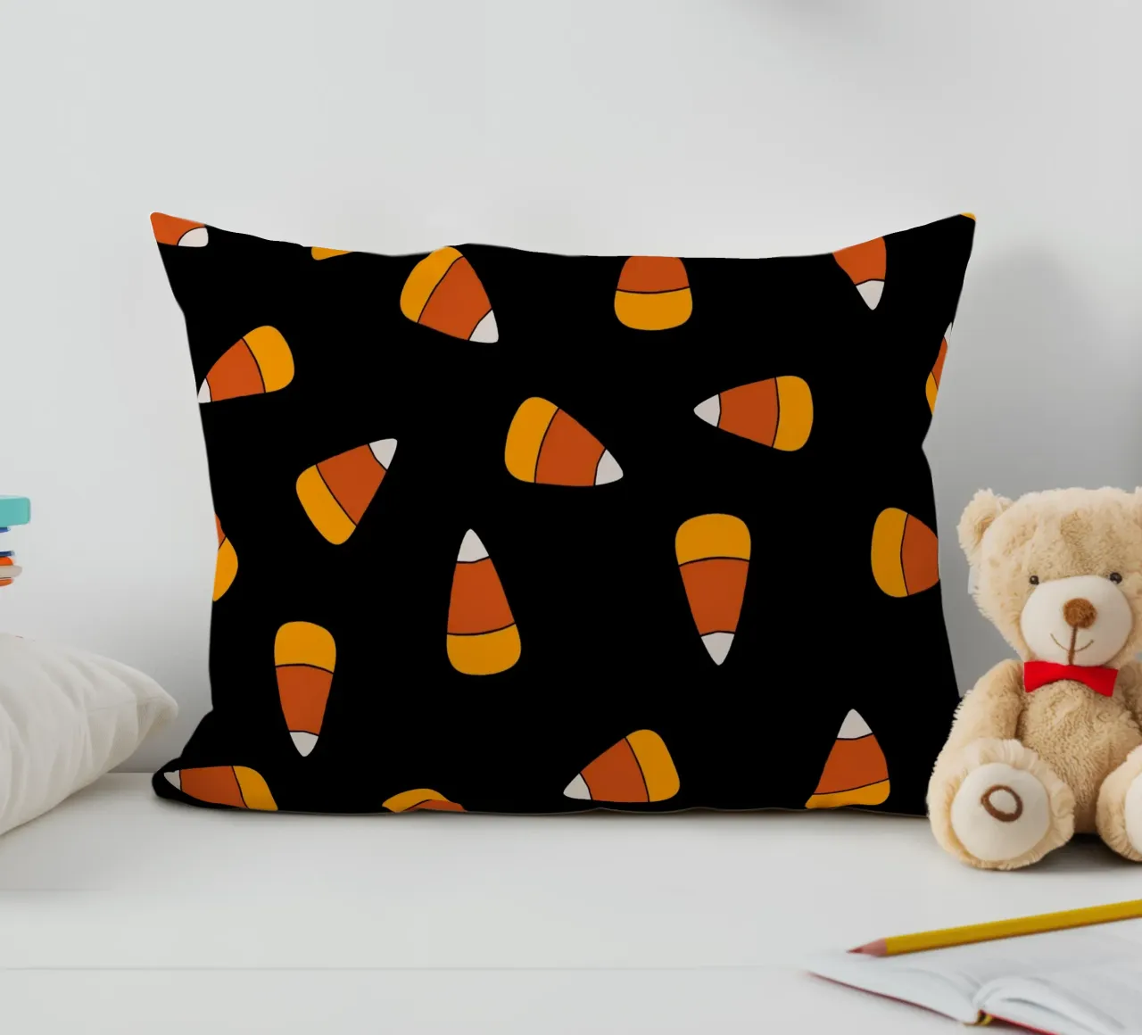 Candy corn pattern Halloween cuscino da TijanaArtStudio88