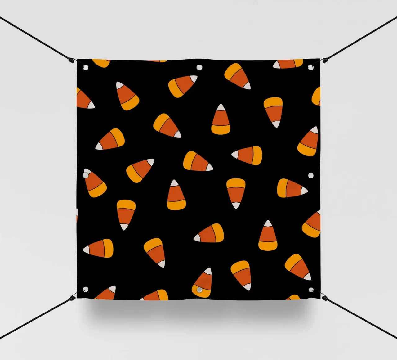 Candy corn pattern Halloween telo in pvc da TijanaArtStudio88