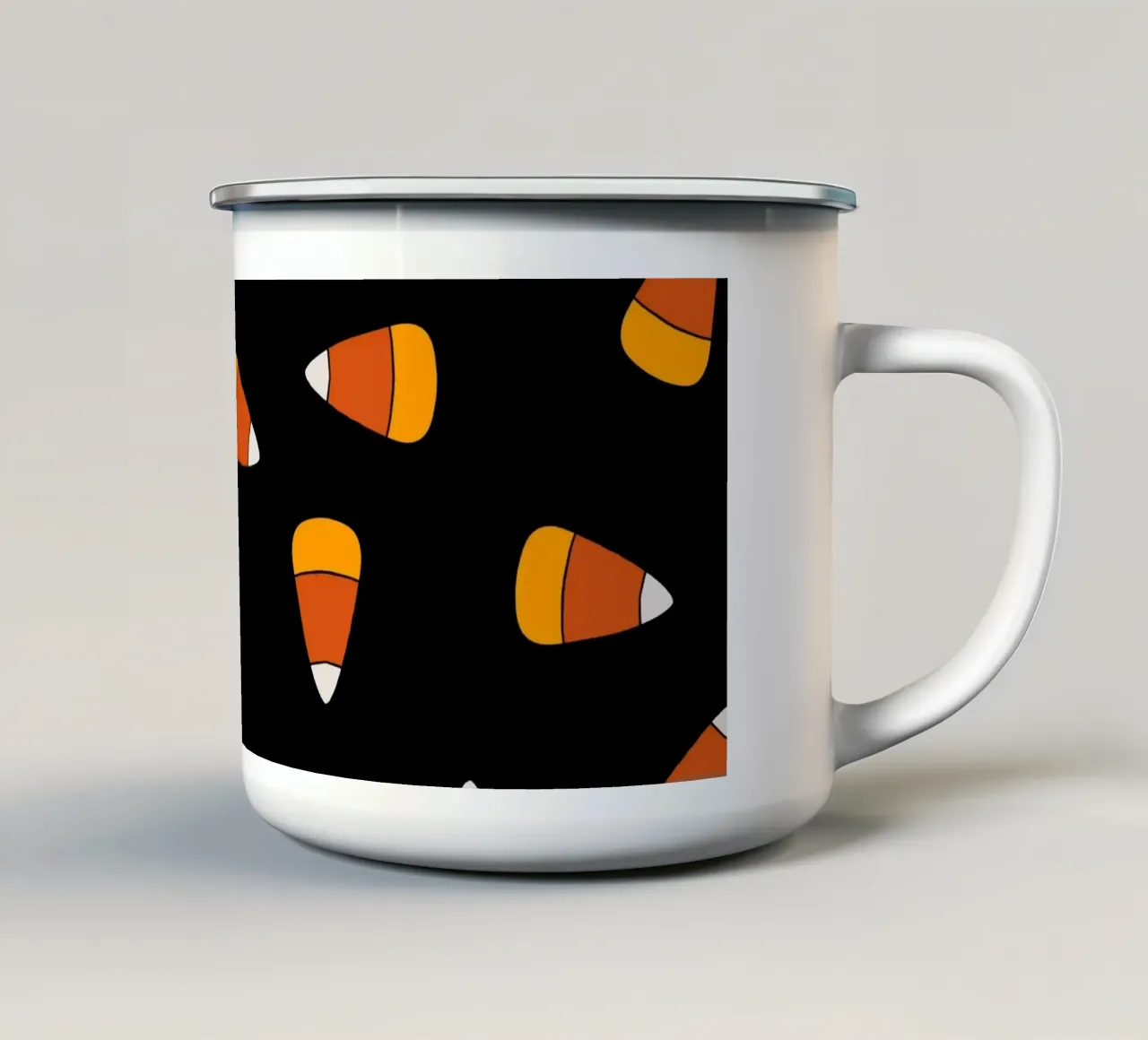 Candy corn pattern Halloween tazza in smalto da TijanaArtStudio88