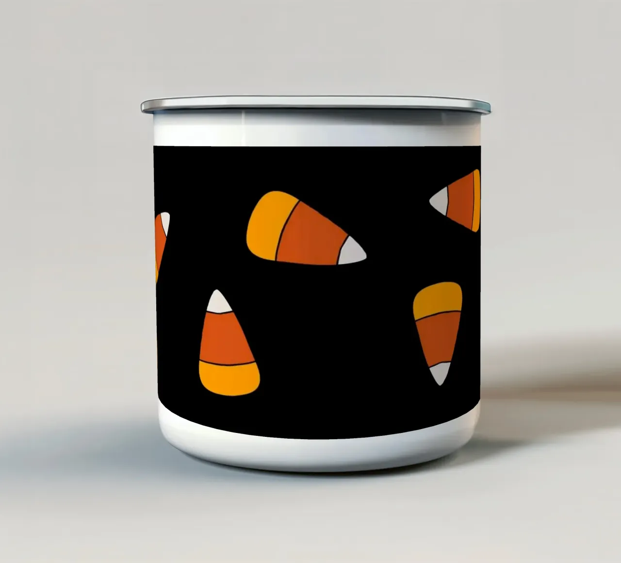 Candy corn pattern Halloween tazza in smalto da TijanaArtStudio88