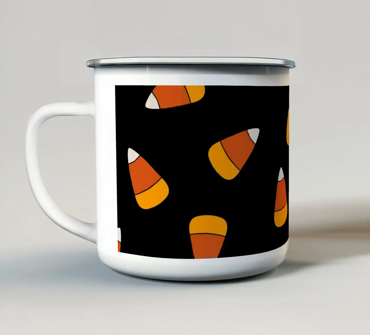 Candy corn pattern Halloween tazza in smalto da TijanaArtStudio88