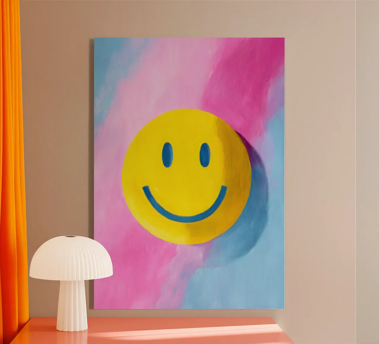Smiley Acryl-Glas von Nikis Art Studio