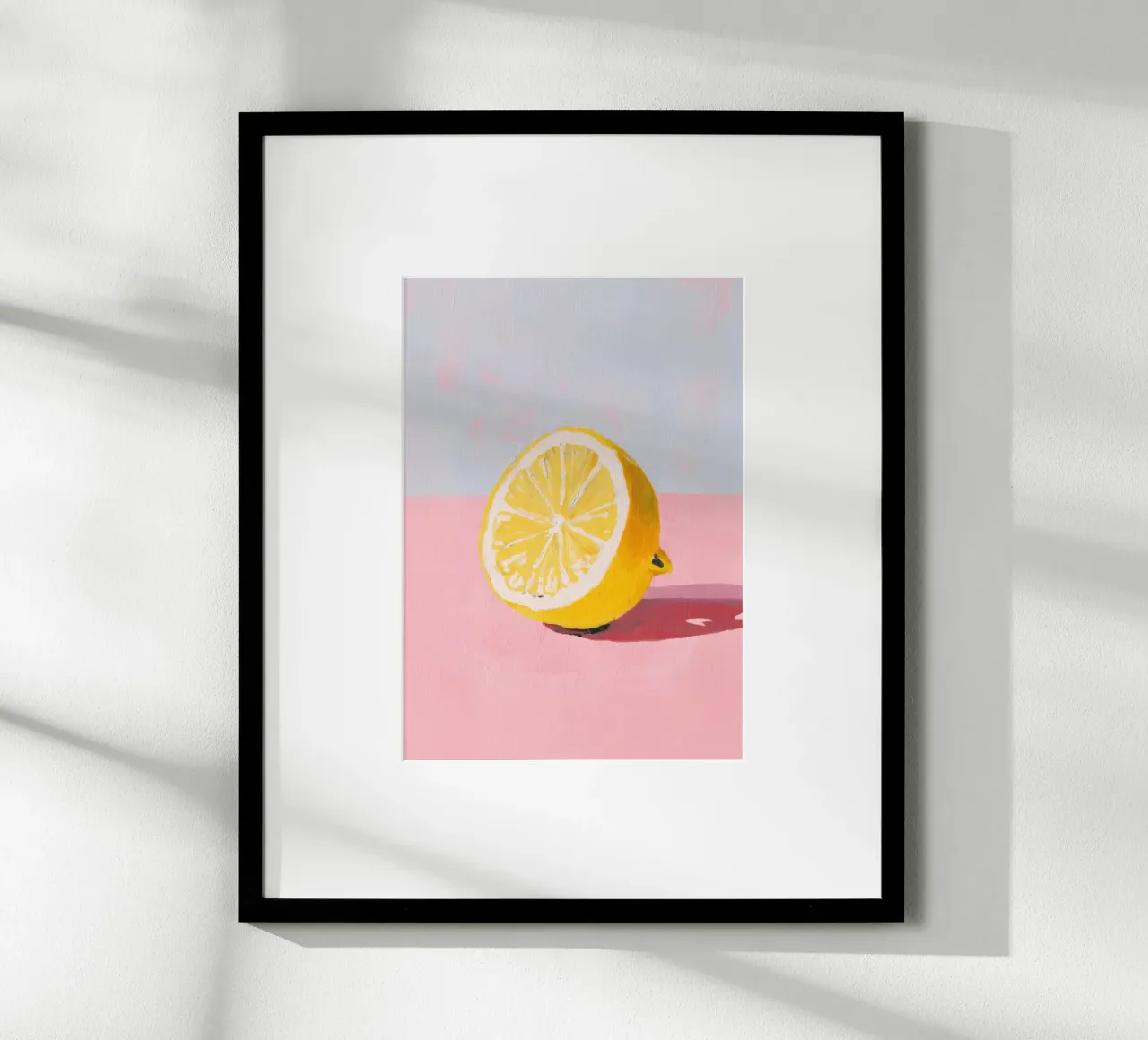 Minimalistische Zitrone Öl-Illustration Hahnemühle von Calm Shapes