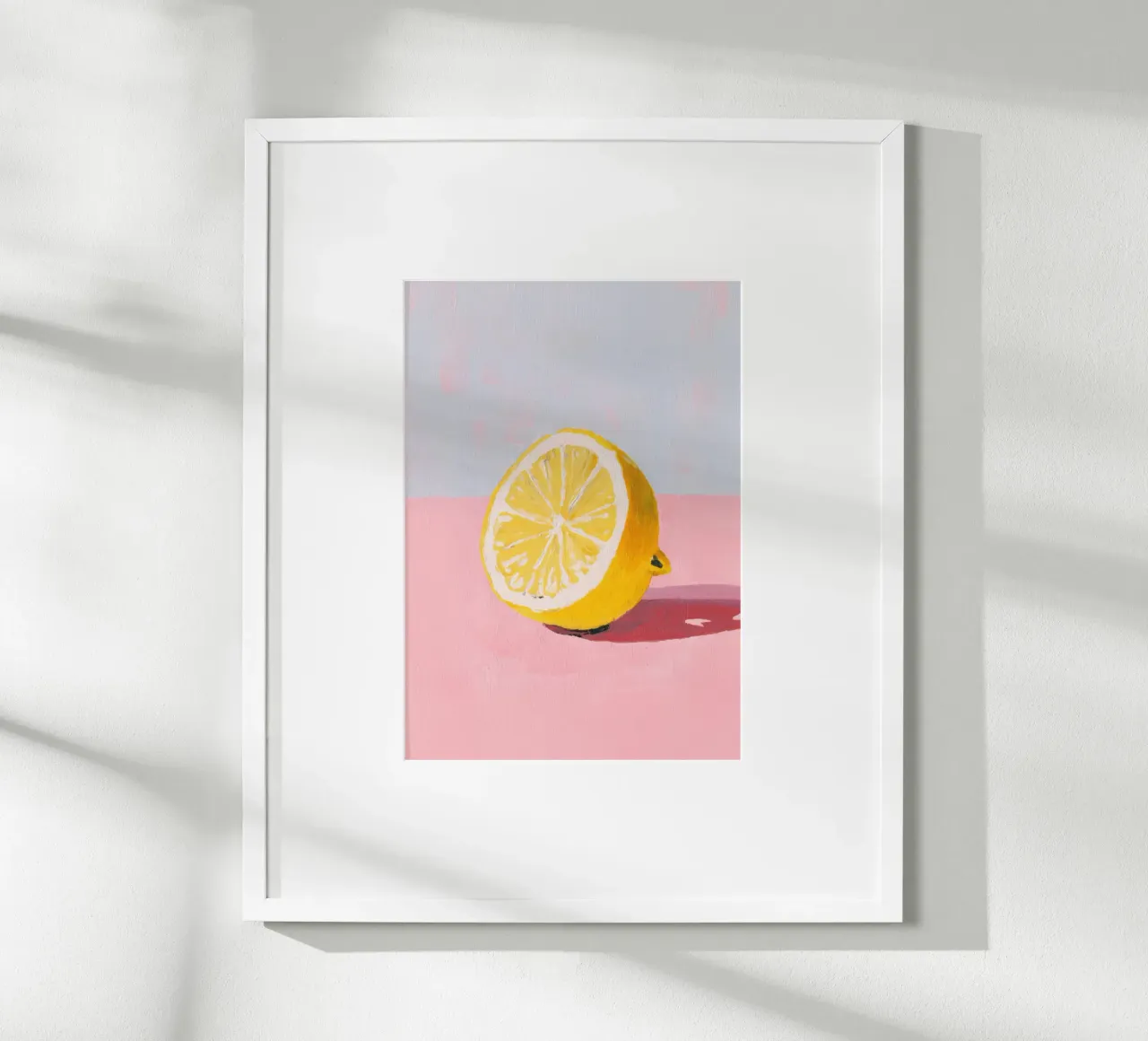 Minimalistische Zitrone Öl-Illustration Hahnemühle von Calm Shapes