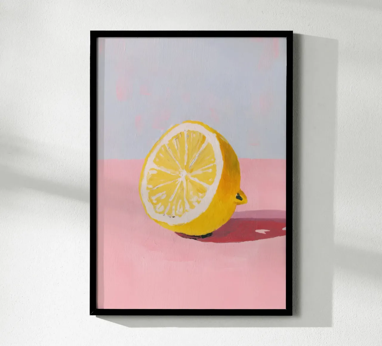 Minimalistische Zitrone Öl-Illustration Hahnemühle von Calm Shapes