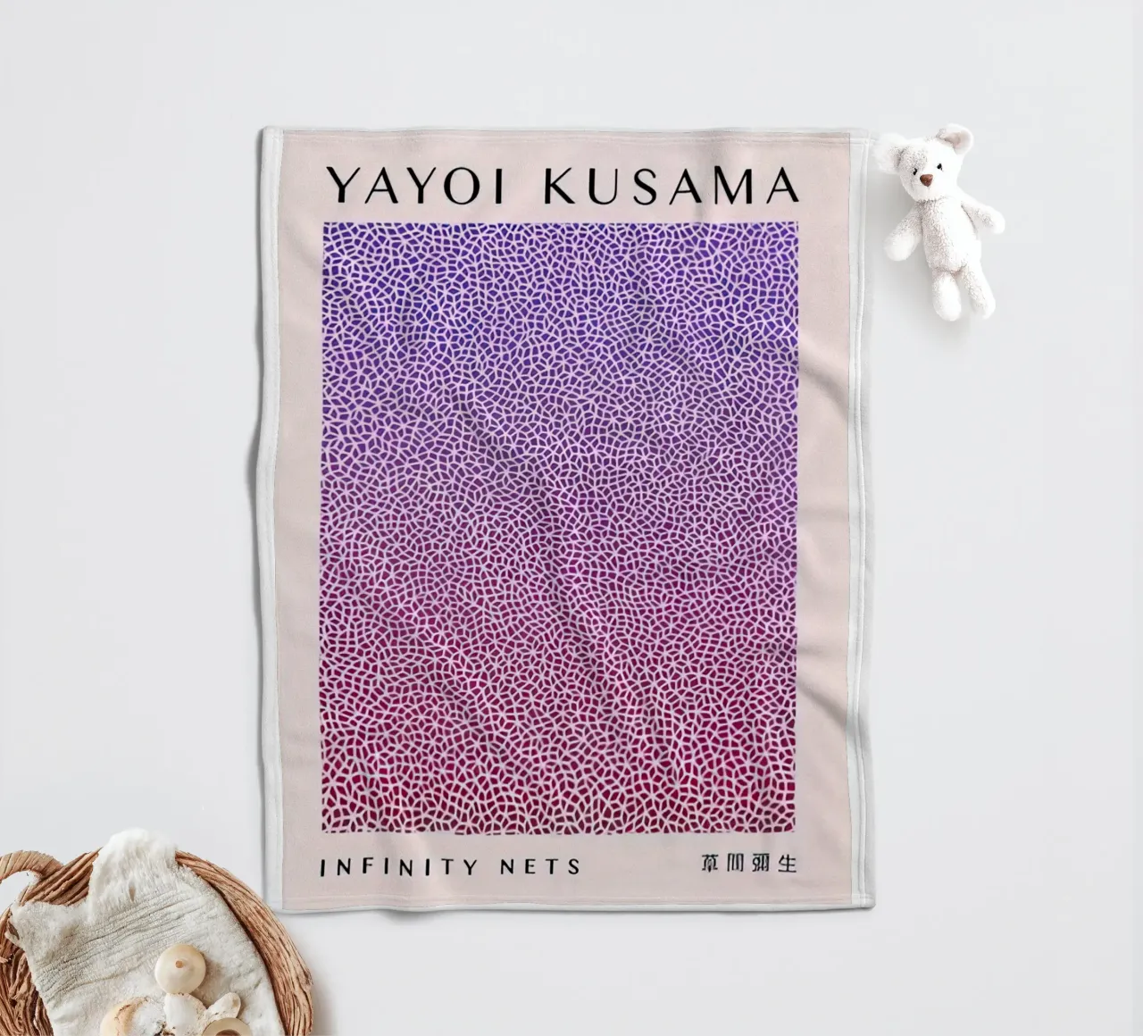 Unendliche Netze Kusama Fleecedecke von Test Store