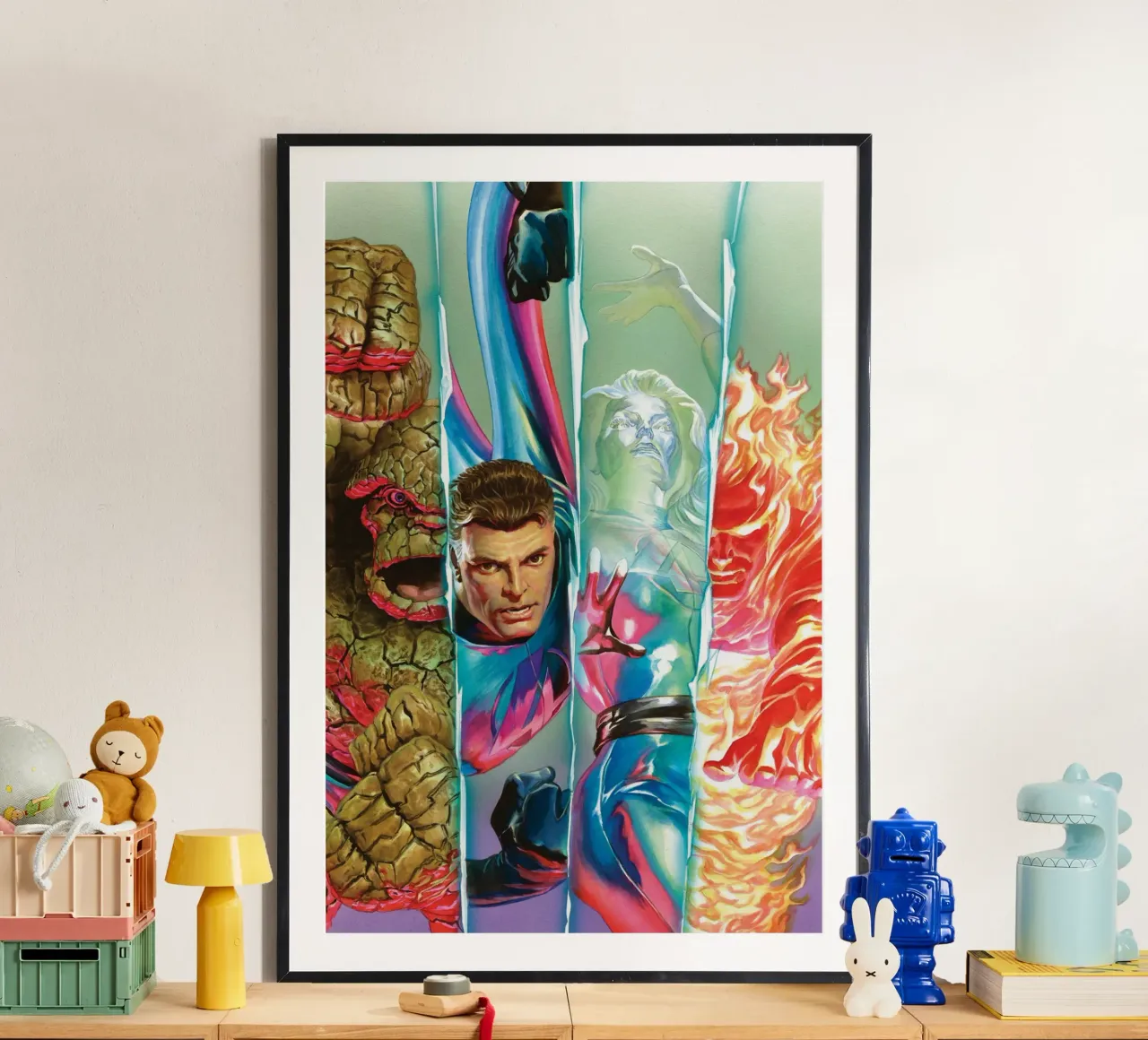 Fantastic 4 Retro – Elements of Power carta hahnemühle da FANTASTIC 4 by JUNIQE