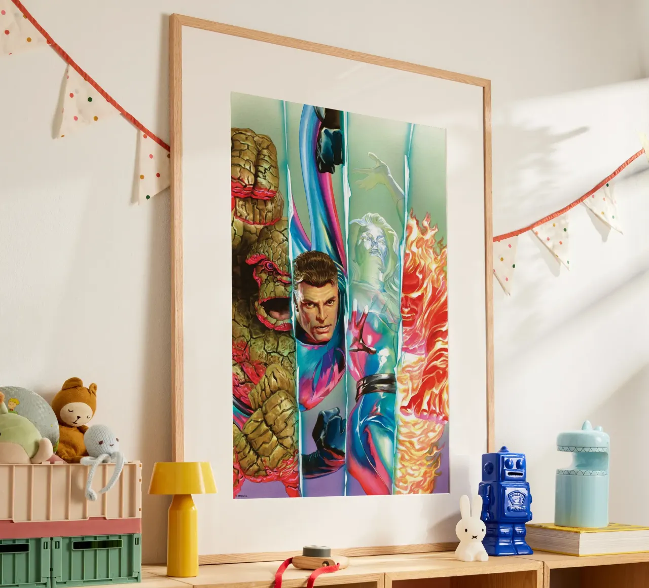 Fantastic 4 Retro – Elements of Power carta hahnemühle da FANTASTIC 4 by JUNIQE