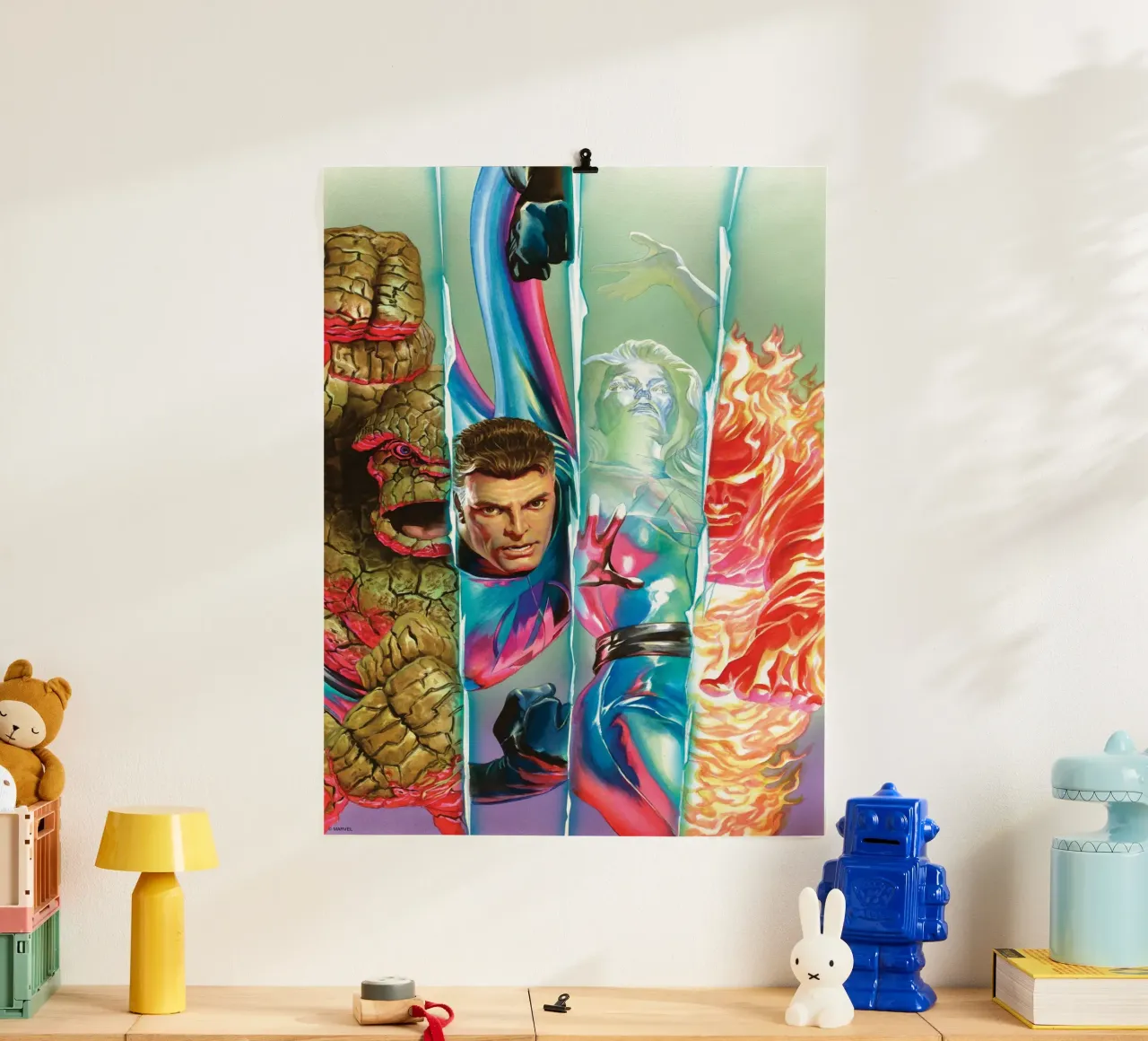 Fantastic 4 Retro – Elements of Power carta hahnemühle da FANTASTIC 4 by JUNIQE