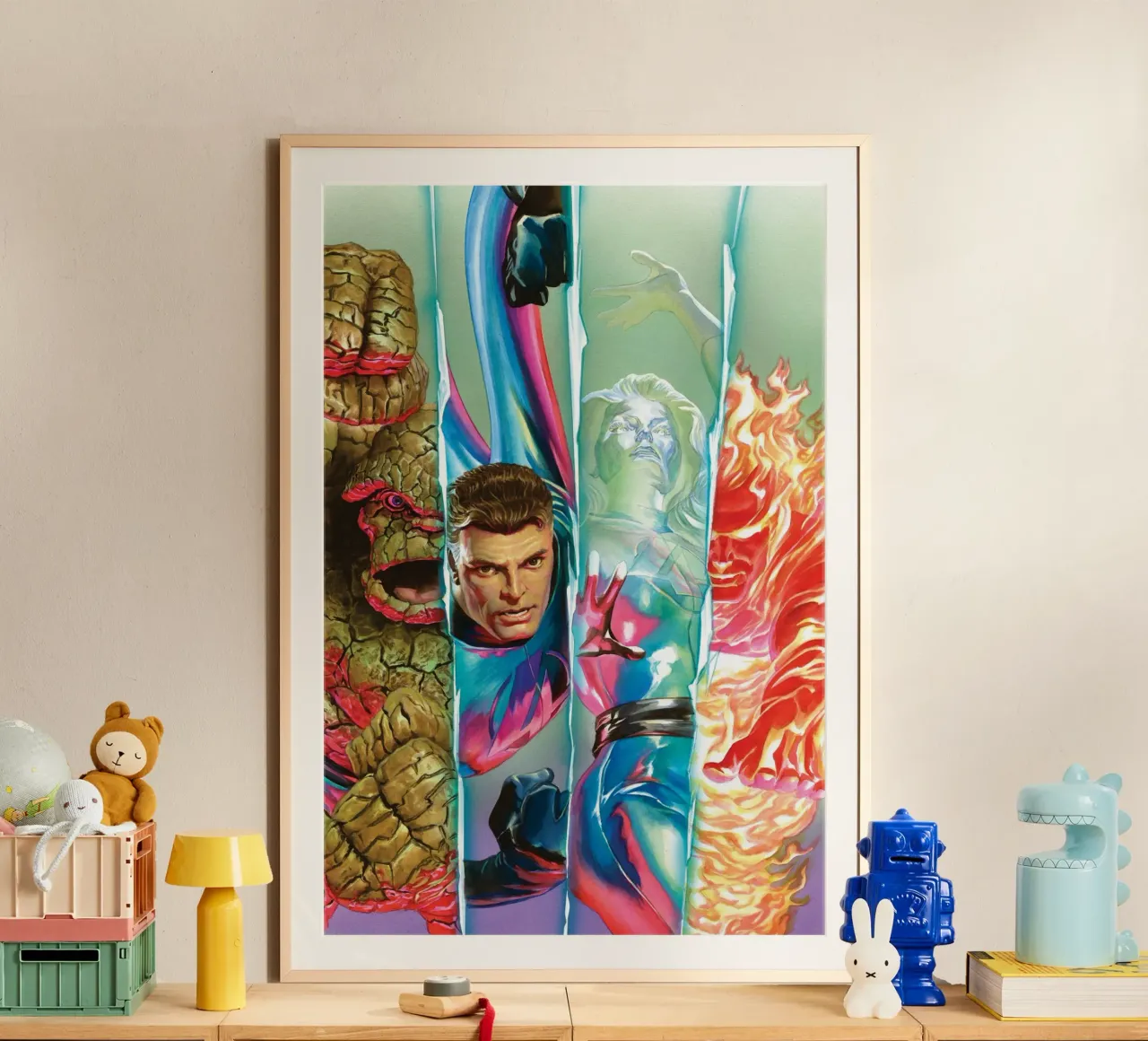 Fantastic 4 Retro – Elements of Power carta hahnemühle da FANTASTIC 4 by JUNIQE