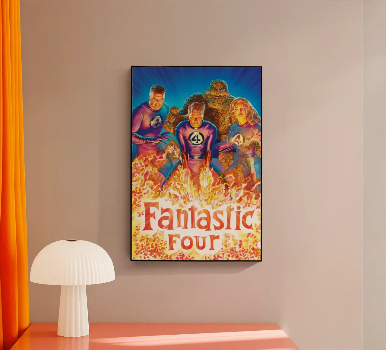 Fantastic 4 Retro – Power Unleashed metacrilato de FANTASTIC 4 by JUNIQE