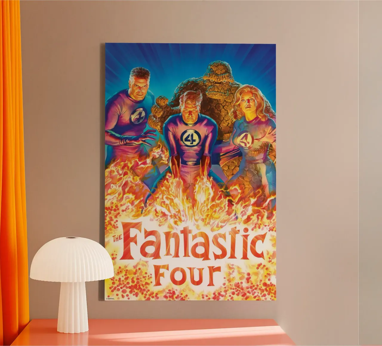 Fantastic 4 Retro – Power Unleashed canvas van FANTASTIC 4 by JUNIQE