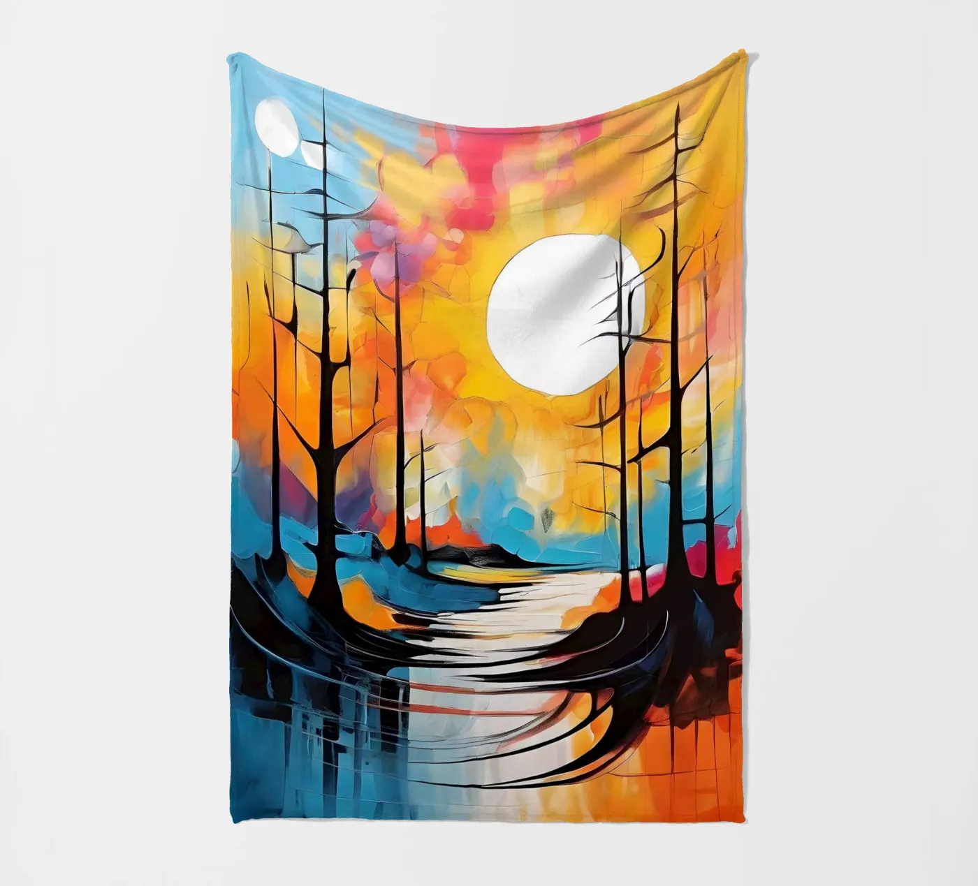 Moonlit Reflections fleecedeken van Artistic-shop