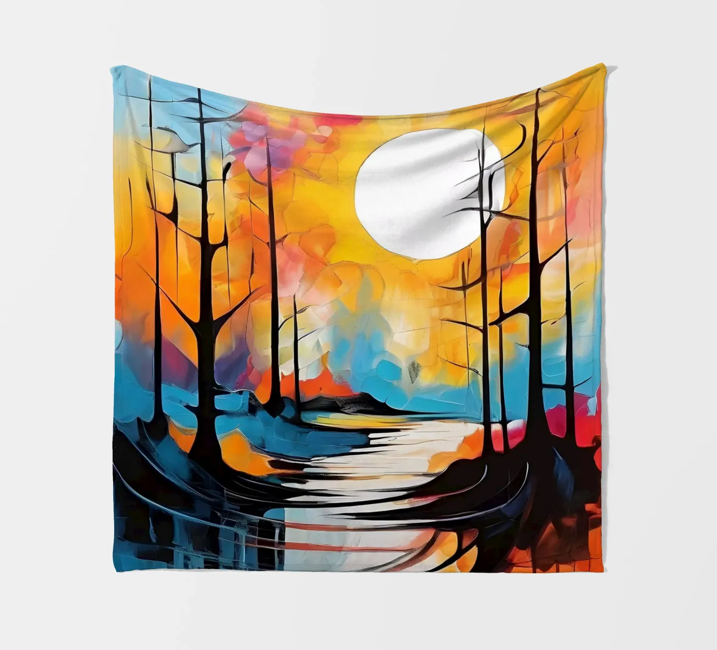 Moonlit Reflections fleecedeken van Artistic-shop