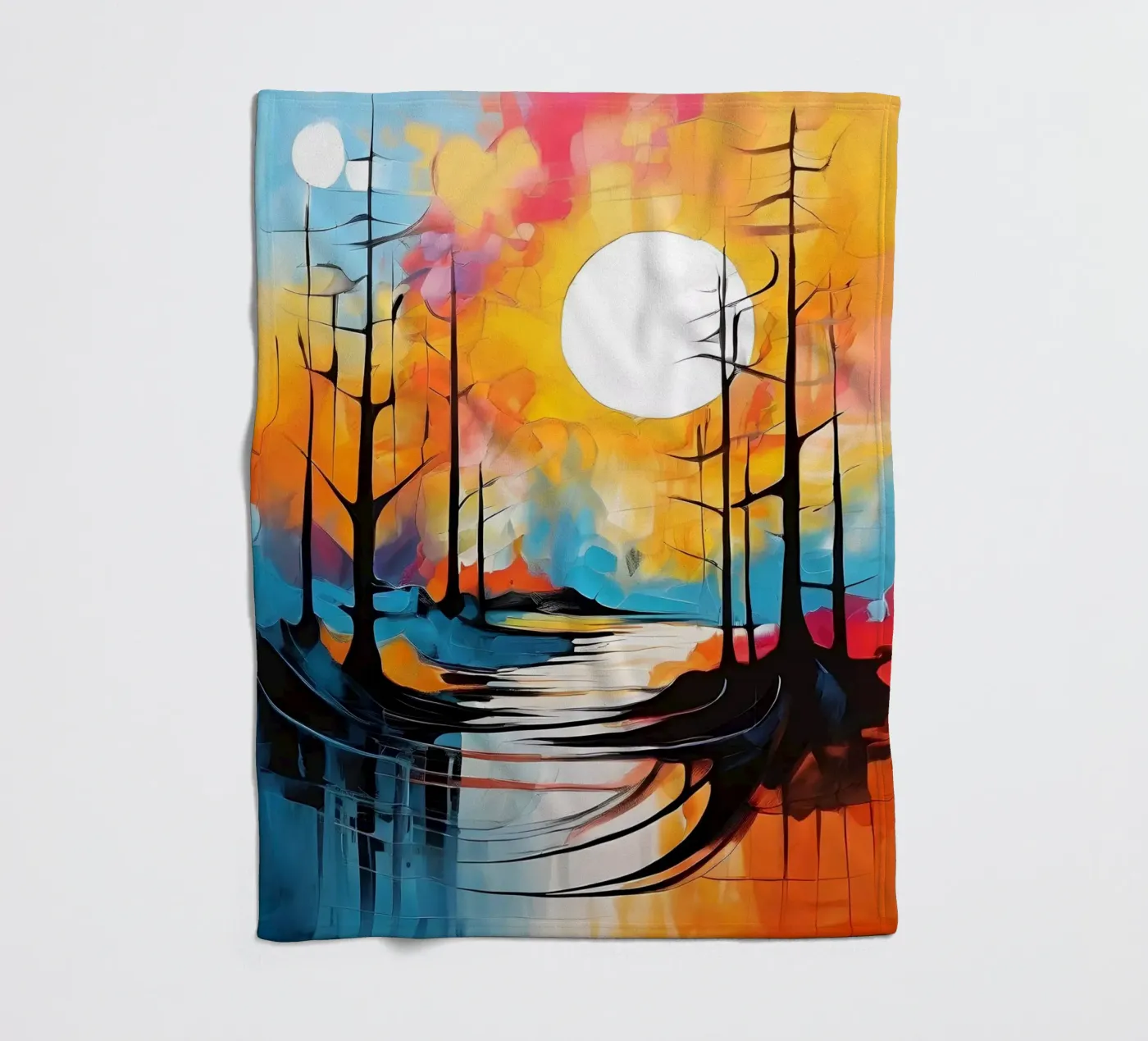 Moonlit Reflections fleecedeken van Artistic-shop