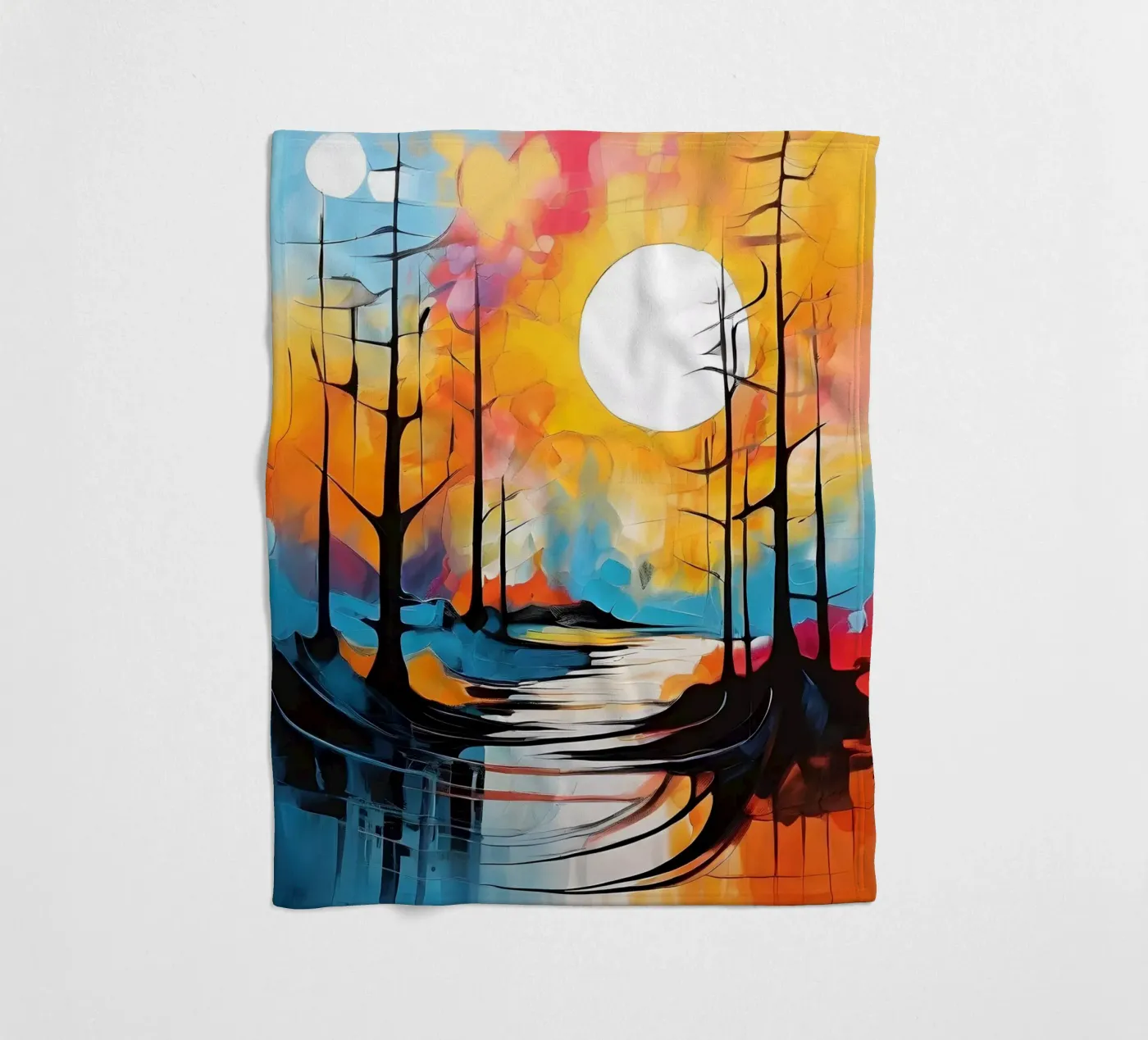 Moonlit Reflections fleecedeken van Artistic-shop