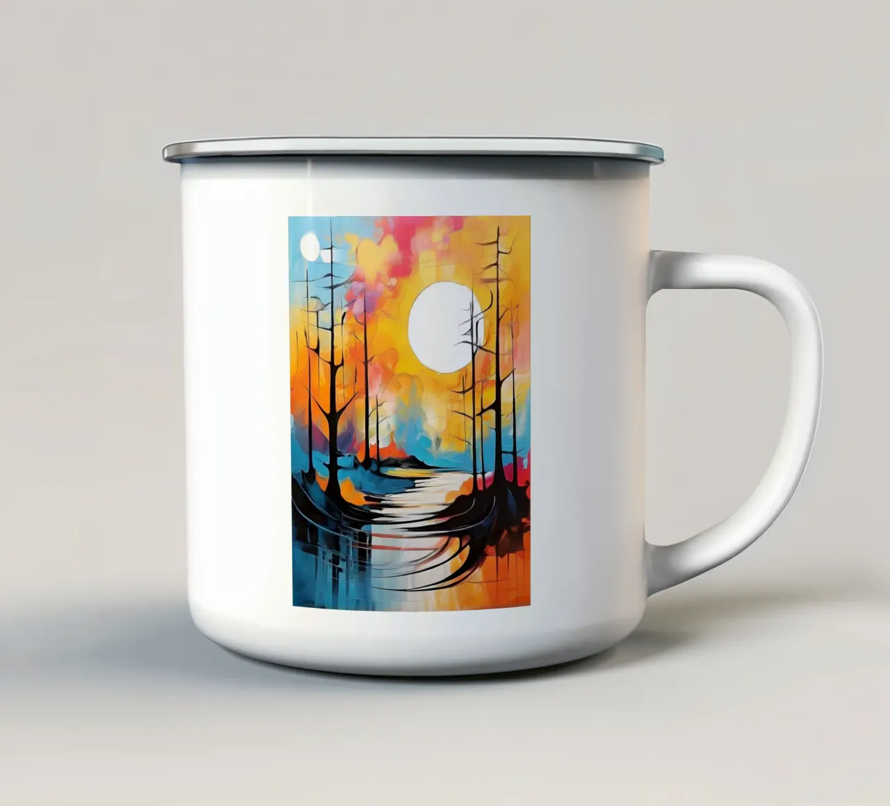 Riflessi di luna tazza in smalto da Artistic-shop