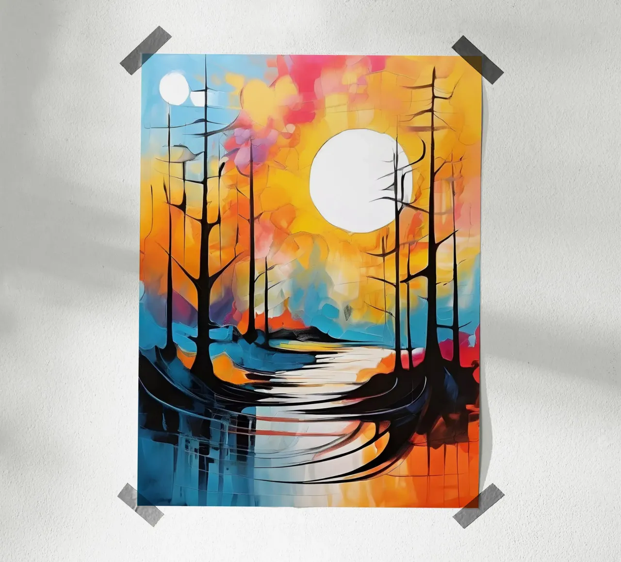 Moonlit Reflections poster by Artistic-shop