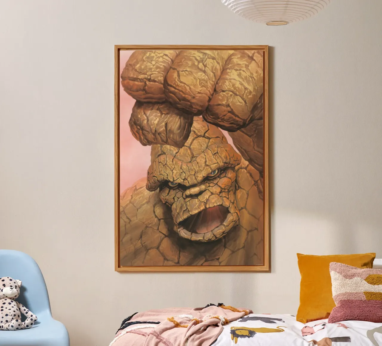 Fantastic 4 Retro – The Power of The Thing alluminio dibond da FANTASTIC 4 by JUNIQE