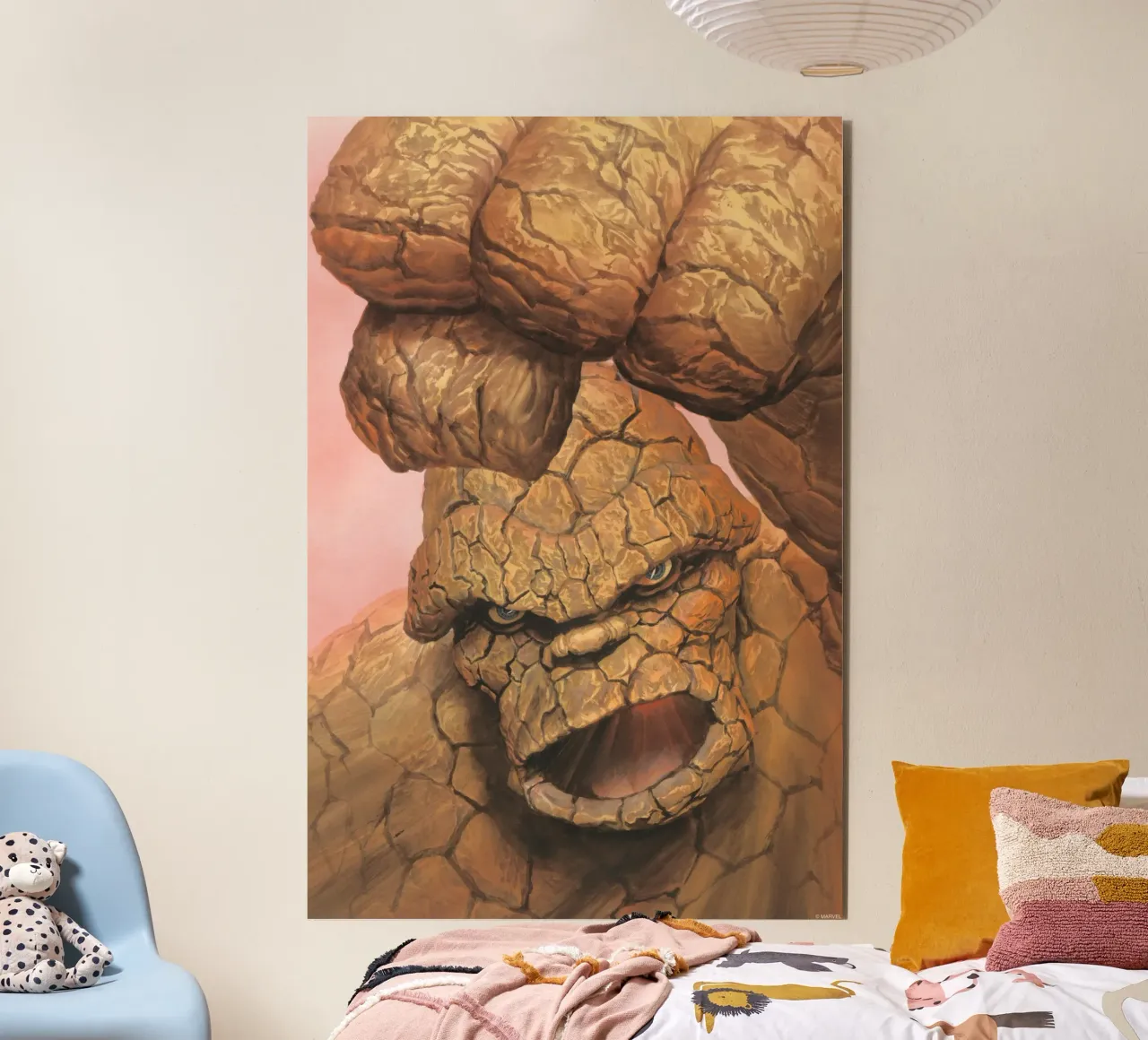 Fantastic 4 Retro – The Power of The Thing alluminio dibond da FANTASTIC 4 by JUNIQE