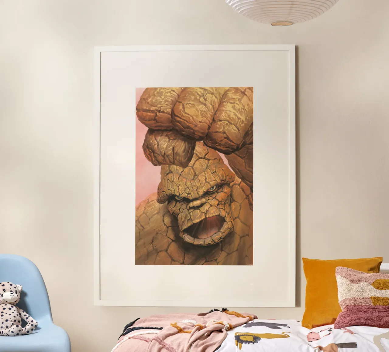 Fantastic 4 Retro – The Power of The Thing carta hahnemühle da FANTASTIC 4 by JUNIQE