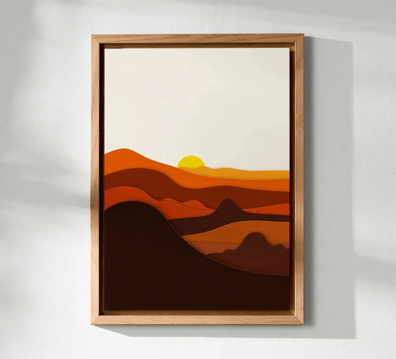Serene Desert Sunset: Layers of Earthy Hues alu-dibond by Artistic-shop