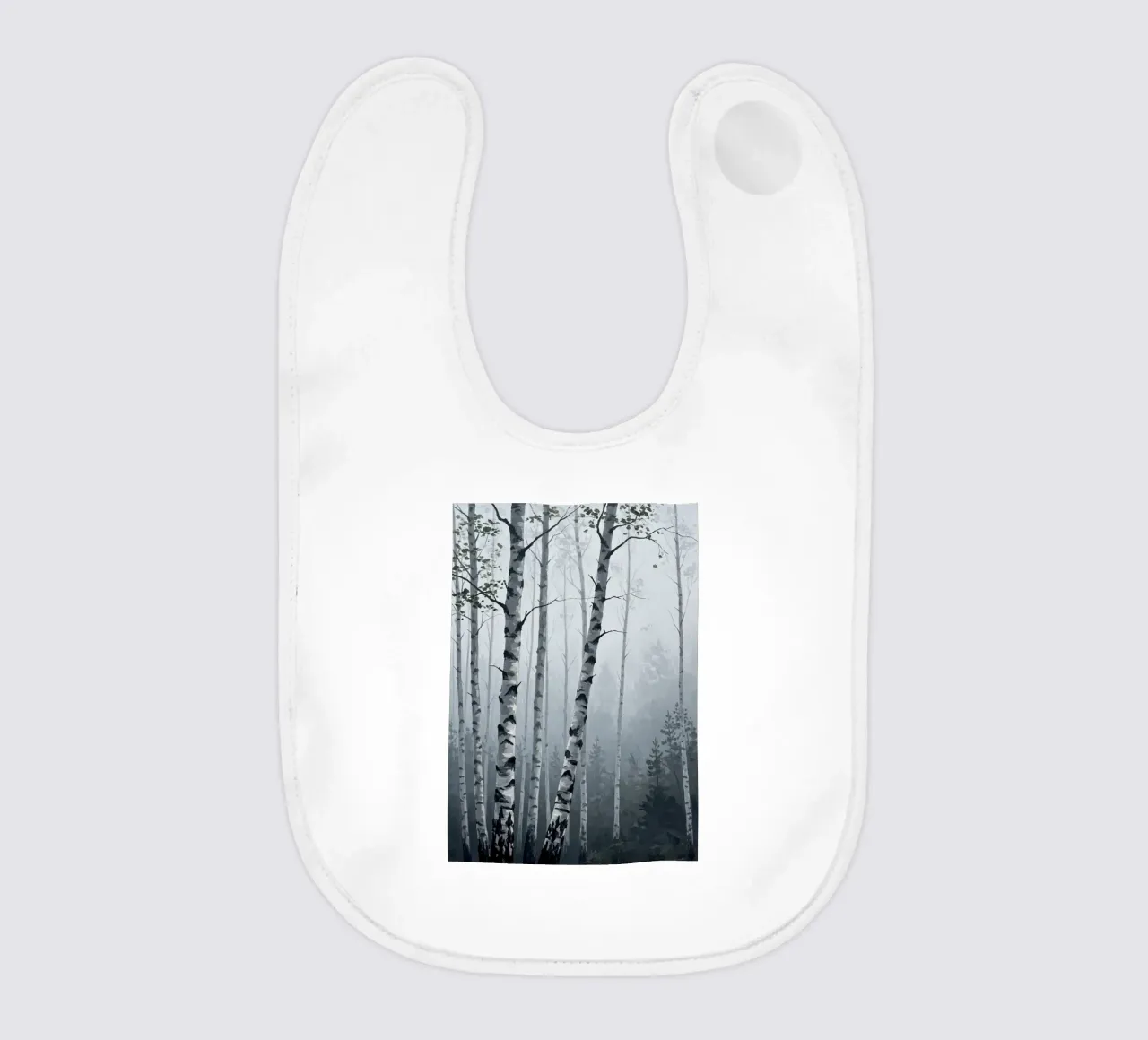 Mattina nebbiosa Boschetto di betulle bavaglino da Artistic-shop