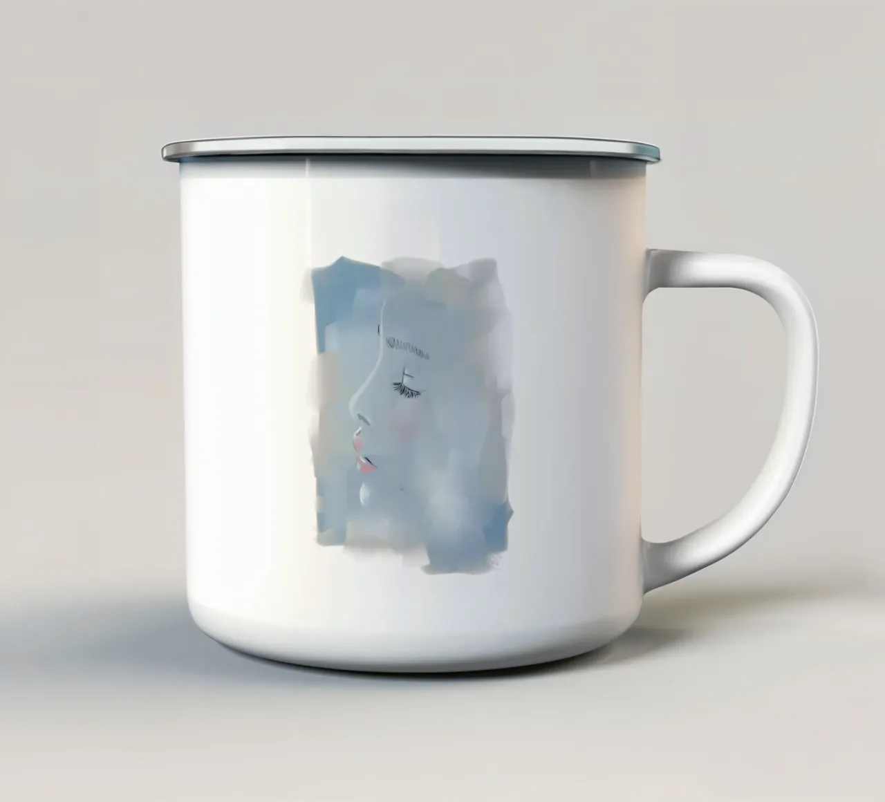 Bella blu tazza in smalto da LaylaOzPortraits