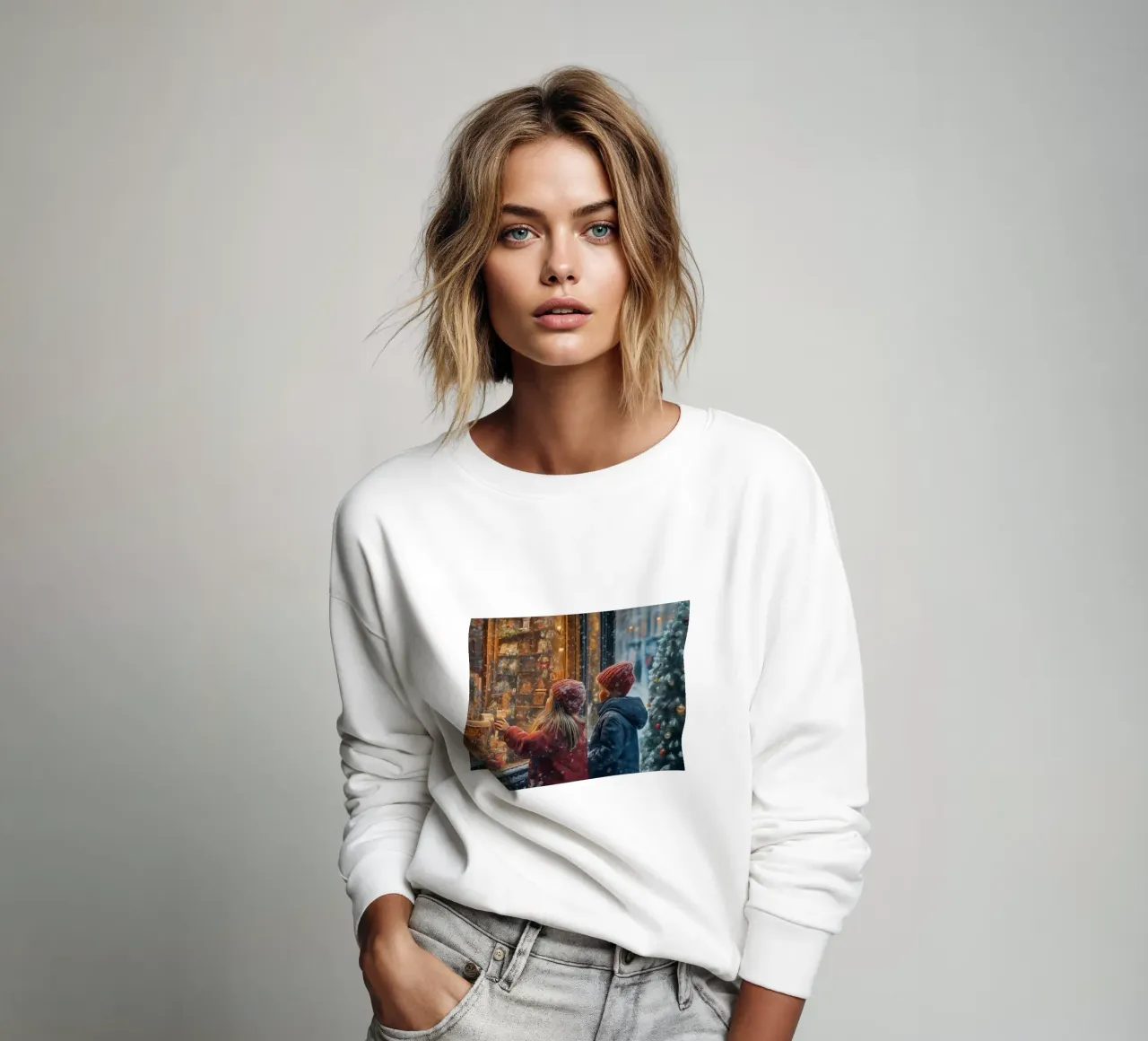 Escaparate infantil de Navidad sudadera de Cozy Vibes