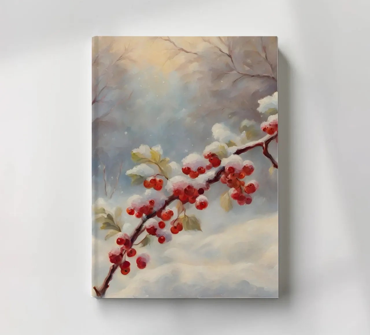 Winter Berry Art Print notebook by Cozy Vibes